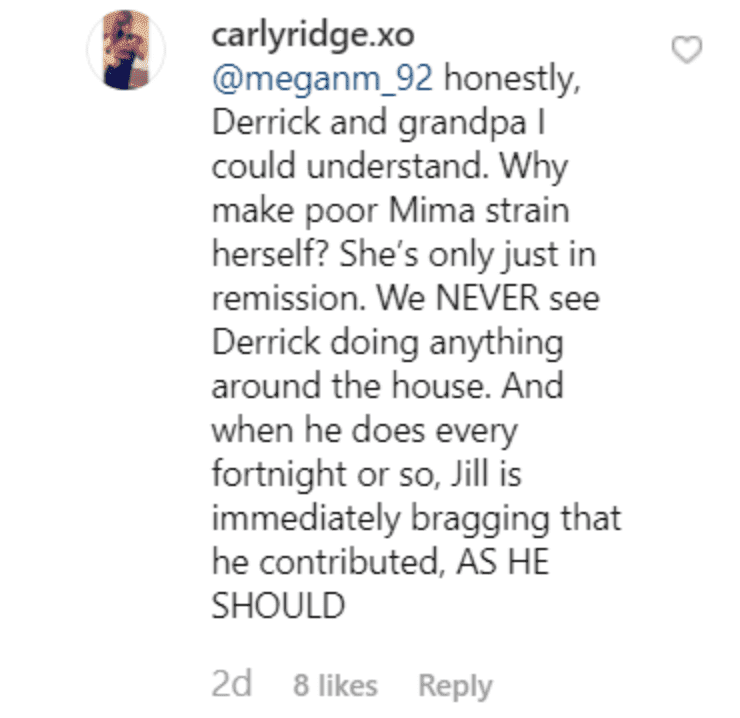 Fan's comment on Jill Duggar's post. | Source: Instagram/jilldillard