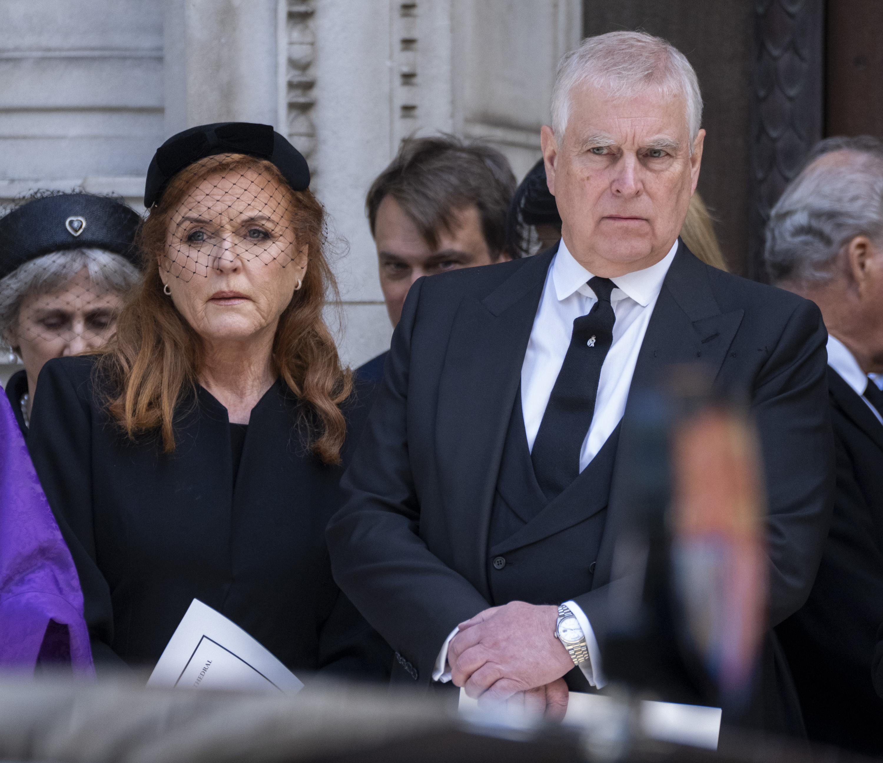 Prince Andrew, Duke of York and Sarah Ferguson, Duchess of York attend the funeral of Katharine, Duchess of Kent at Westminster Cathedral on 16 September 2025 in London, England. | Source: Getty Images