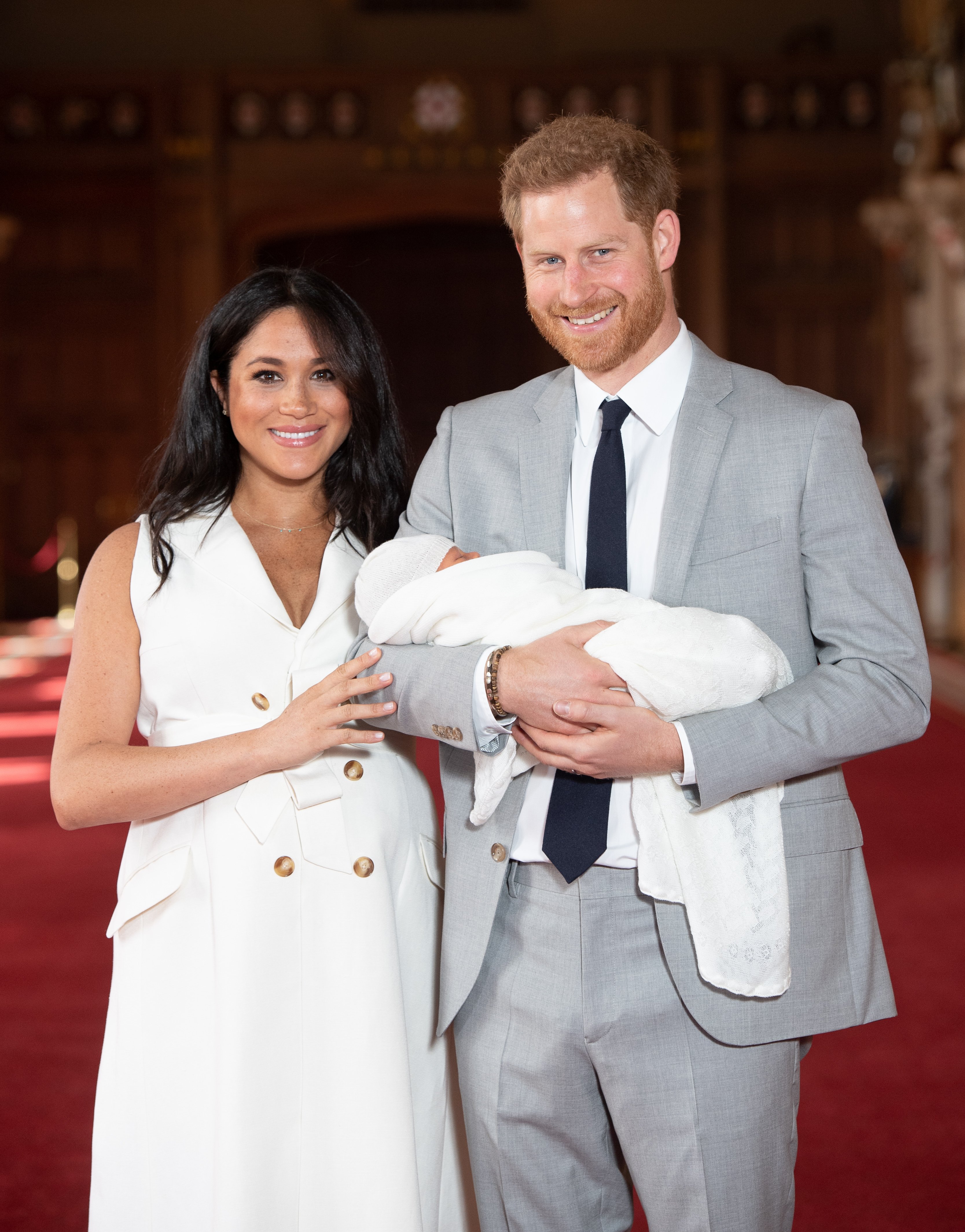 Prinz Harry und Meghan Markle bei Baby Archies erstem öffentlichen Auftritt, 2019 | Quelle: Getty Images