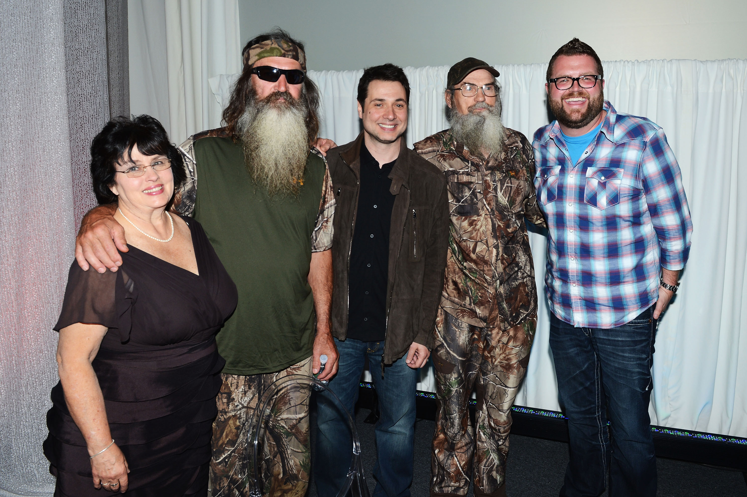 Kay, Phil Robertson, Adam Ferrara, Si Robertson, and Rutledge Wood attend the A&E Networks Upfront on May 9, 2012, in New York City. | Source: Getty Images