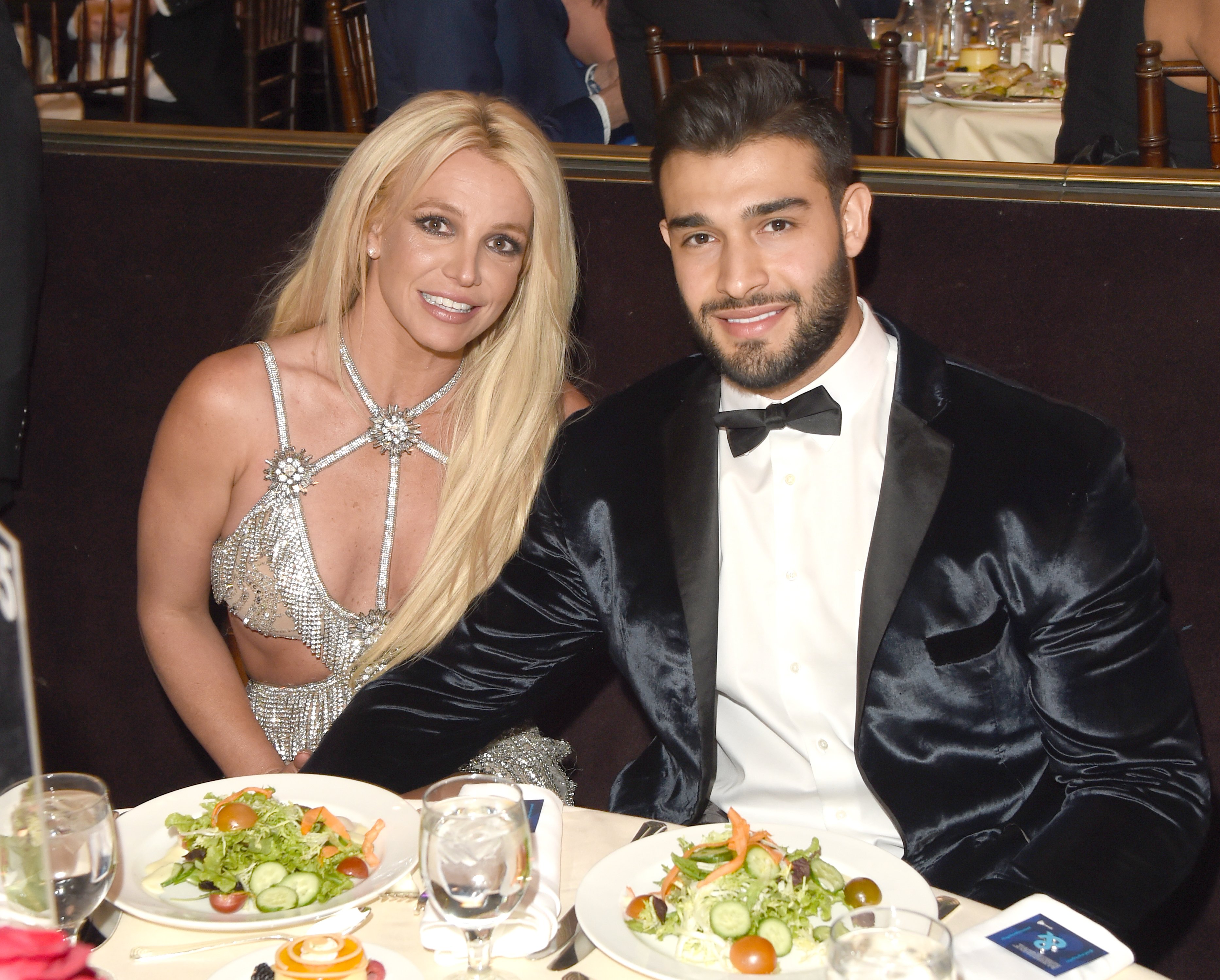 Britney Spears and Sam Asghari pictured at the 29th Annual GLAAD Media Awards at The Beverly Hilton Hotel, 2018, California. | Photo: Getty Images
