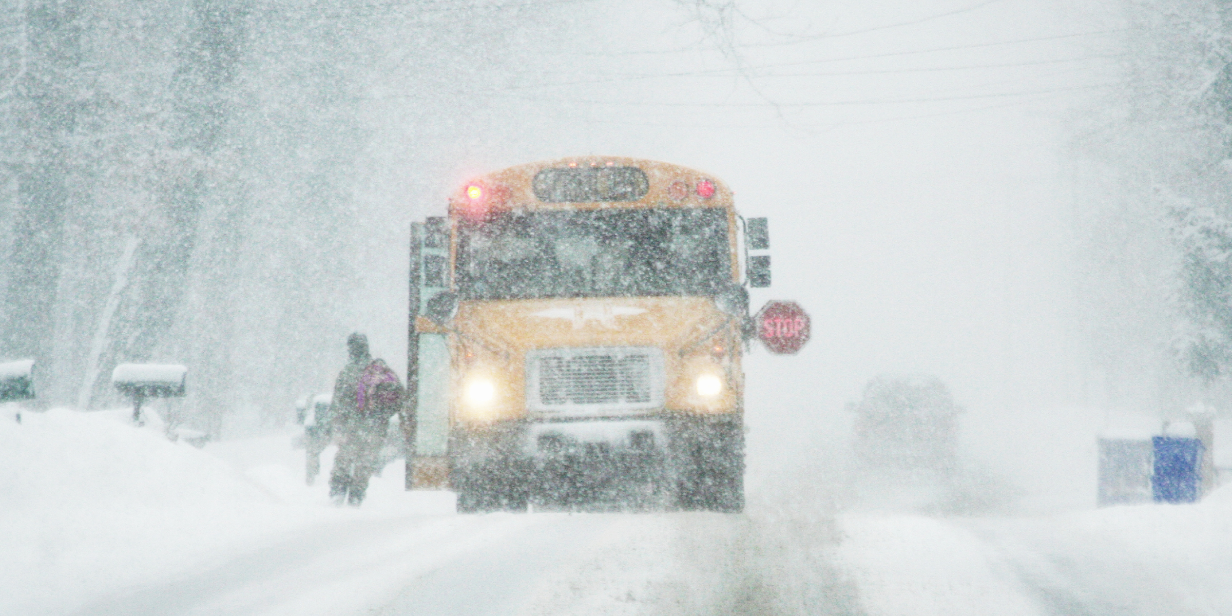 A school bus in heavy snow | Source: Getty Images