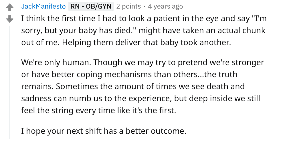 A Redditor's comment on "homelesshippie"'s post.  | Source: Reddit/homelesshippie