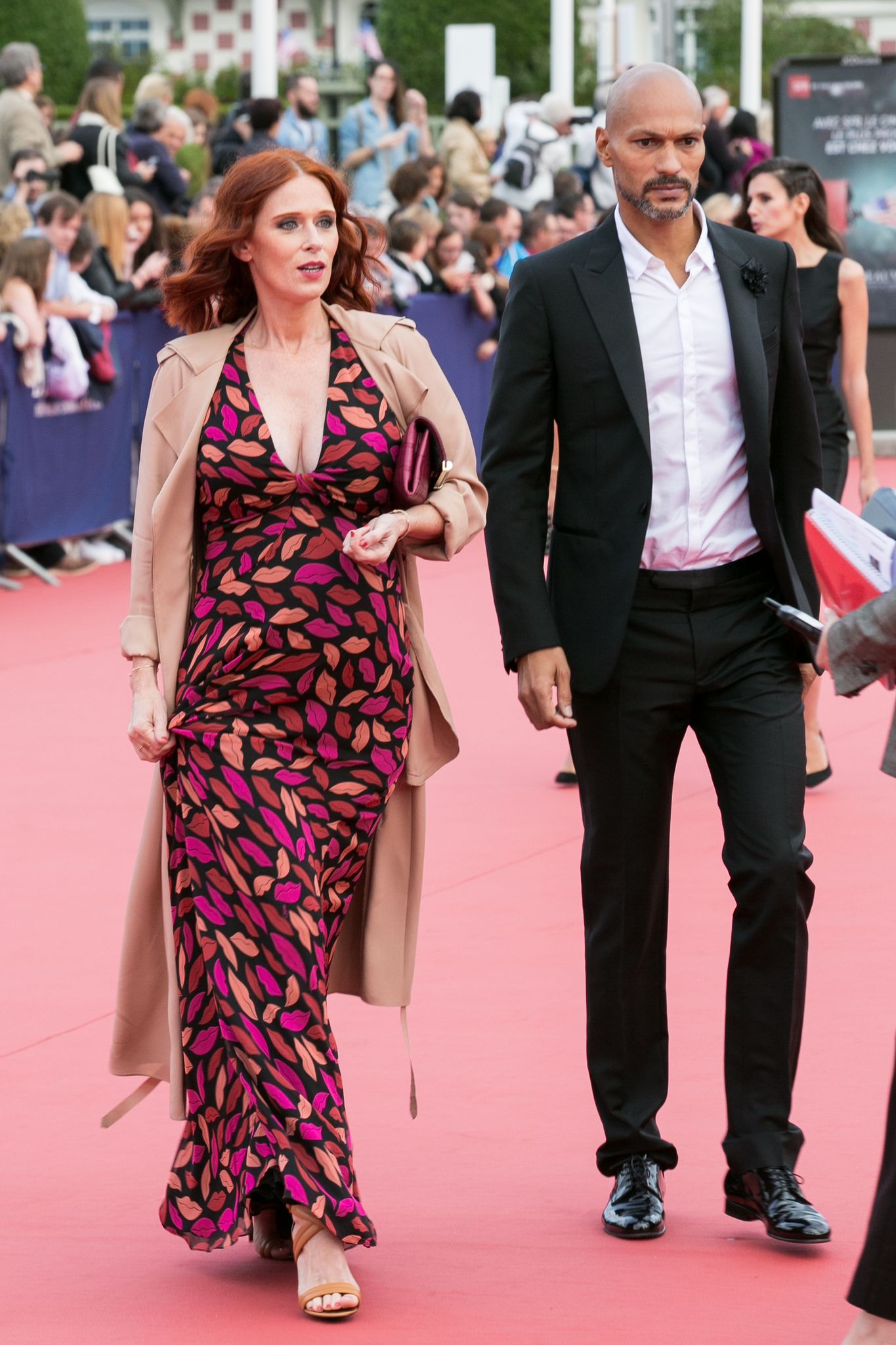La comédienne Audrey Fleurot et son compagnon Djibril Glissant. l Source : Getty Images