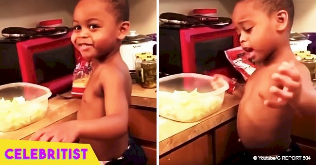 Bossy little boy argues with his mom because he wanted to cook for her in viral video