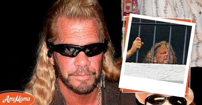 TV Personality Duane "Dog" Chapman at Bookends on August 9, 2007 in Ridgewood, New Jersey [left]. Duane "Dog" Chapman behind the bars of the police station in Puerto Vallarta, in Mexico on June 19 2003 [right] | Photo: Getty Images