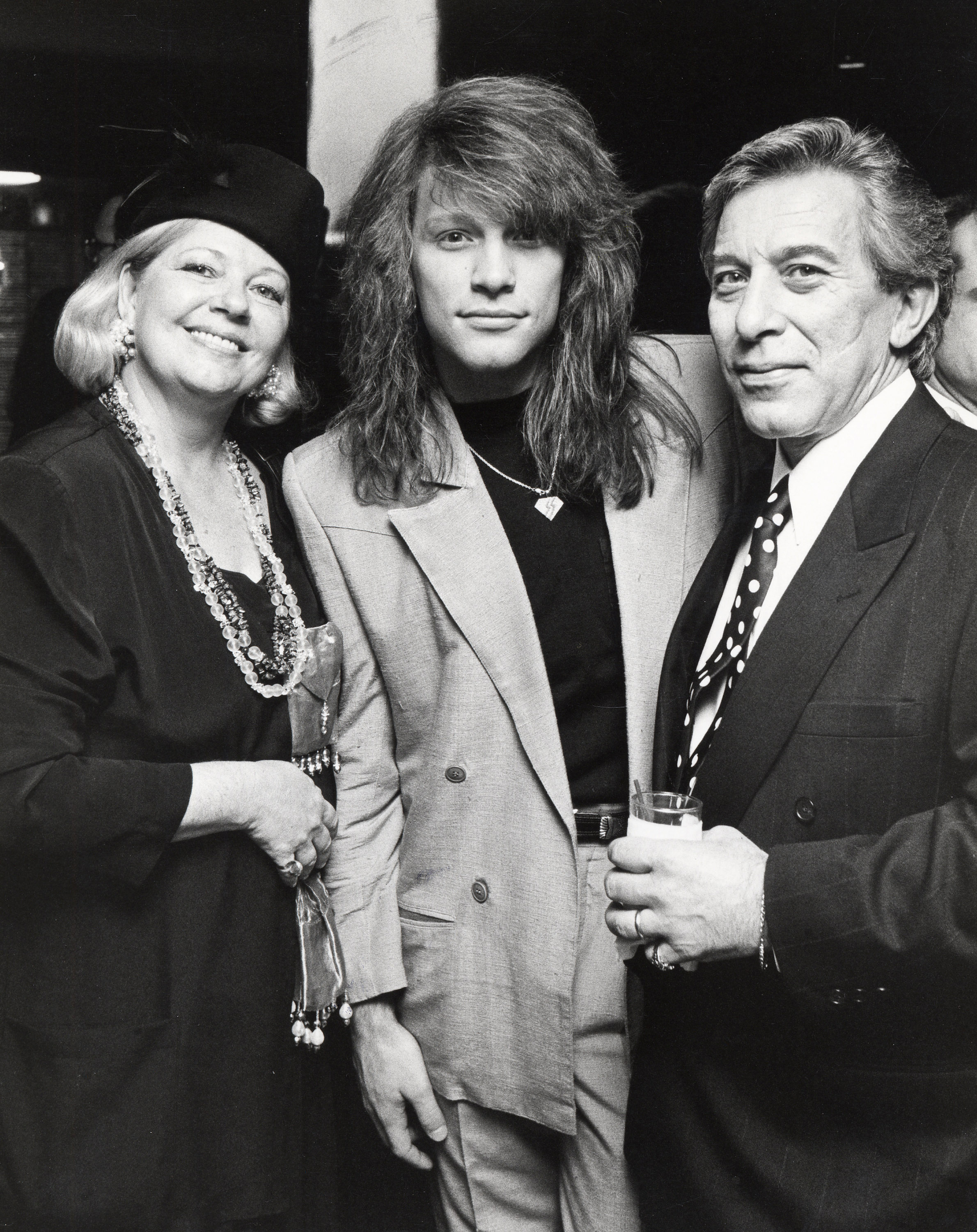 Jon Bon Jovi and Carol Bongiovi and John Bongiovi at the 3rd Annual Silver Clef Award Honors Bon Jovi in November 1990 | Source: Getty Images