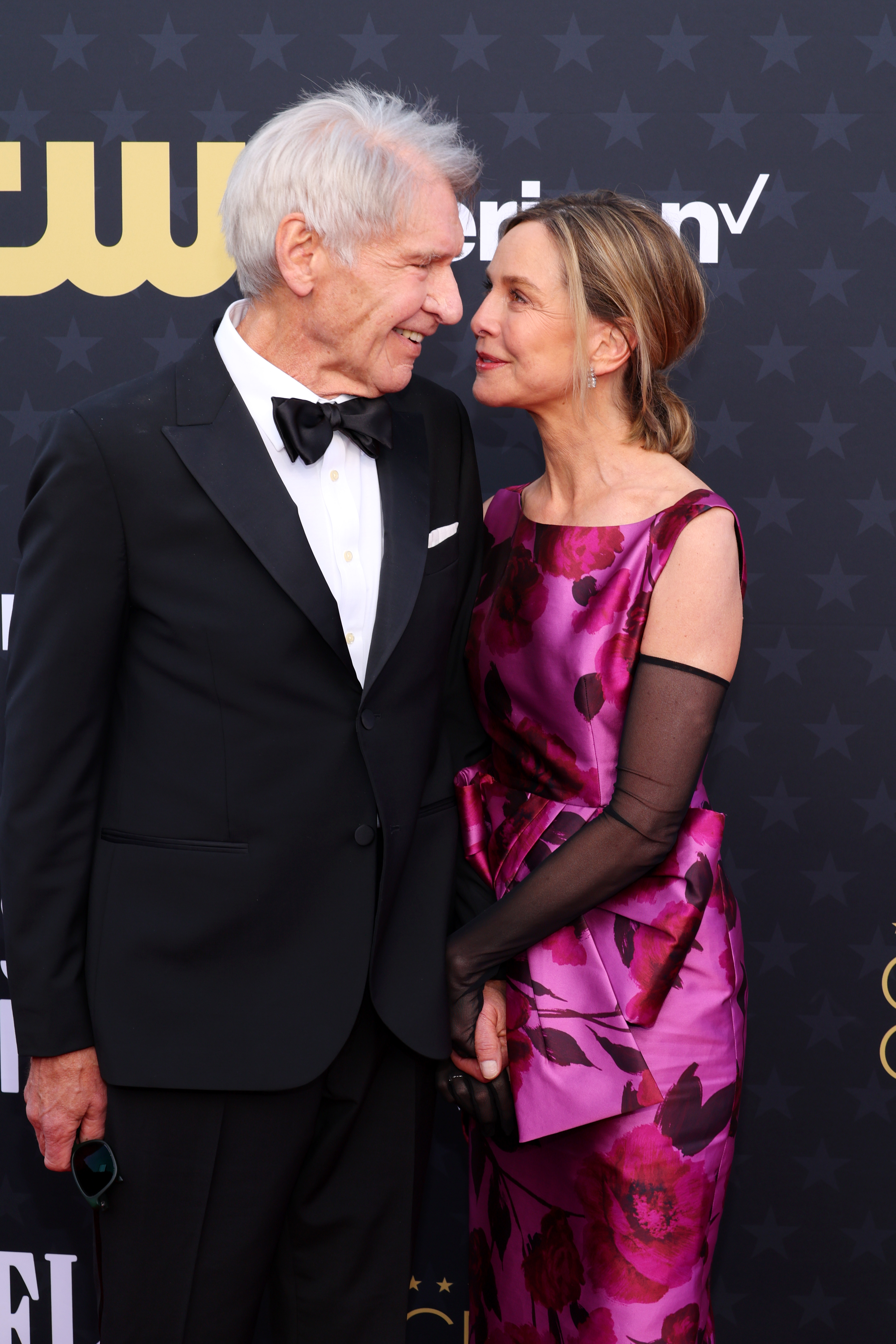 Harrison Ford and Calista Flockhart at the 29th Annual Critics Choice Awards at Barker Hangar on January 14, 2024, in Santa Monica, California. | Source: Getty Images