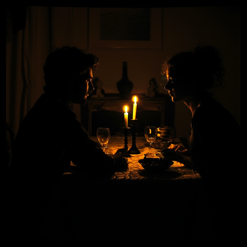 A couple having dinner together | Source: Midjourney