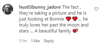 A fan's comment on a photo of Balistic Beats and Stevie J's daughter Bonnie on daughter's day. | Photo: Instagram/Joseline