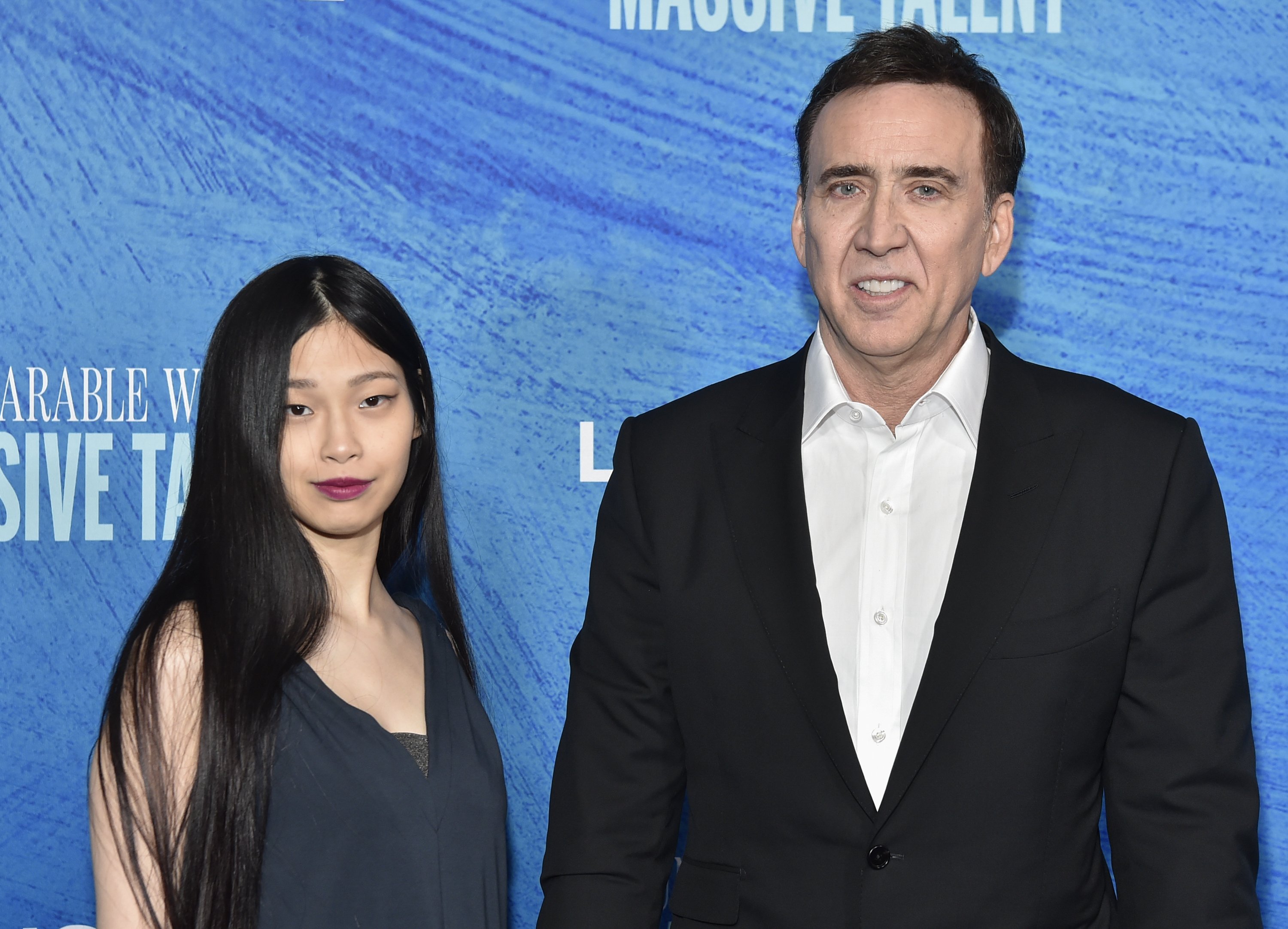 Riko Shibata and her husband Nicolas Cage attending the Los Angeles special screening of "The Unbearable Weight of Massive Talent" at DGA Theater Complex on April 18, 2022 in Los Angeles, California. / Source: Getty Images