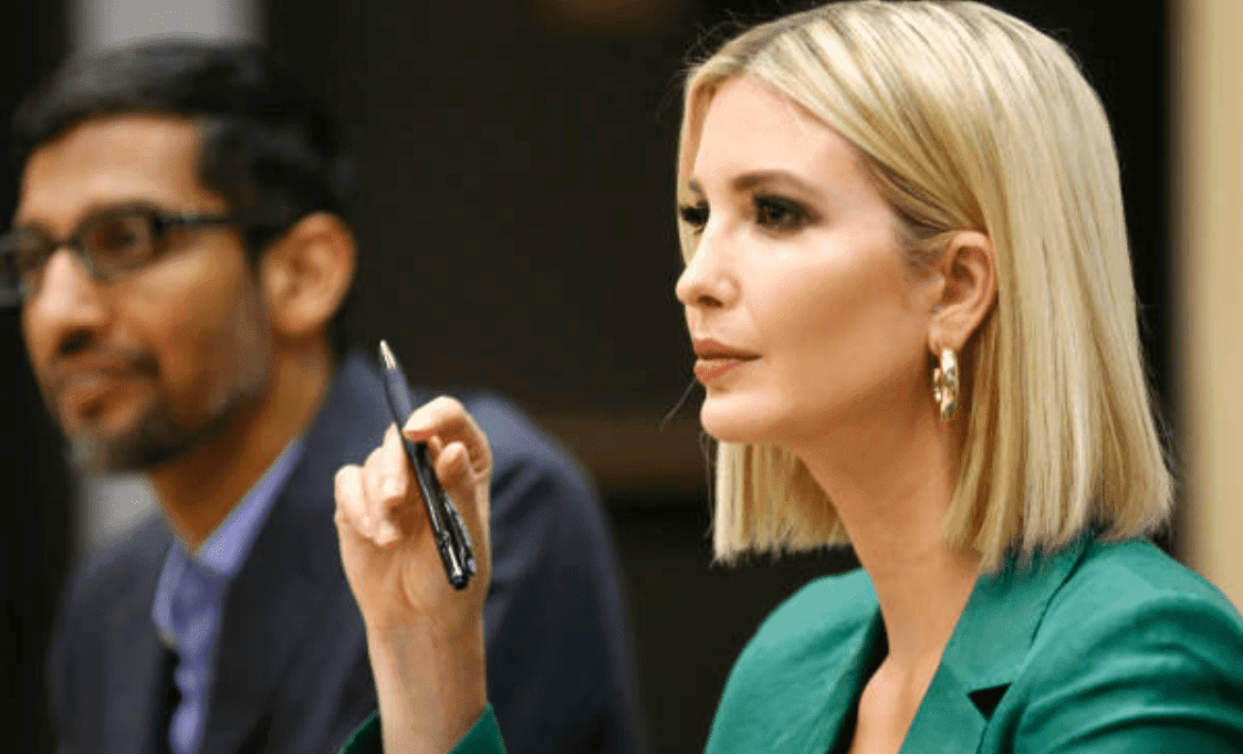 Ivanka Trump and the CEO of Google, Sundar Pichai, host a roundtable discussion on assisting American workers in the changing economy, on October 3, 2019 in Dallas, Texas | Source: Ron Jenkins/Getty Images