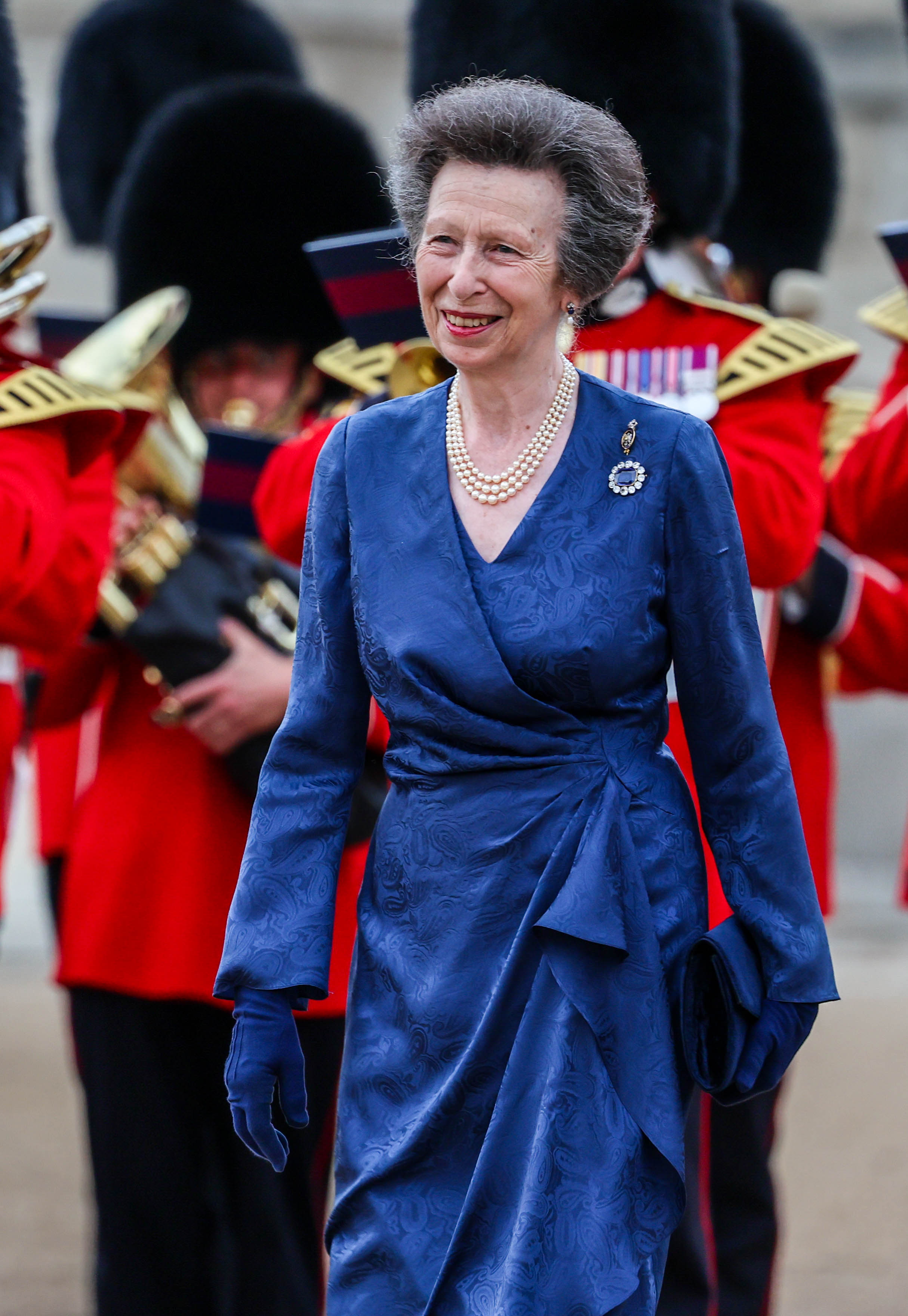 Princess Anne attends the Household Division Musical Spectacular at Horse Guards Parade in London on July 16, 2025 | Source: Getty Images