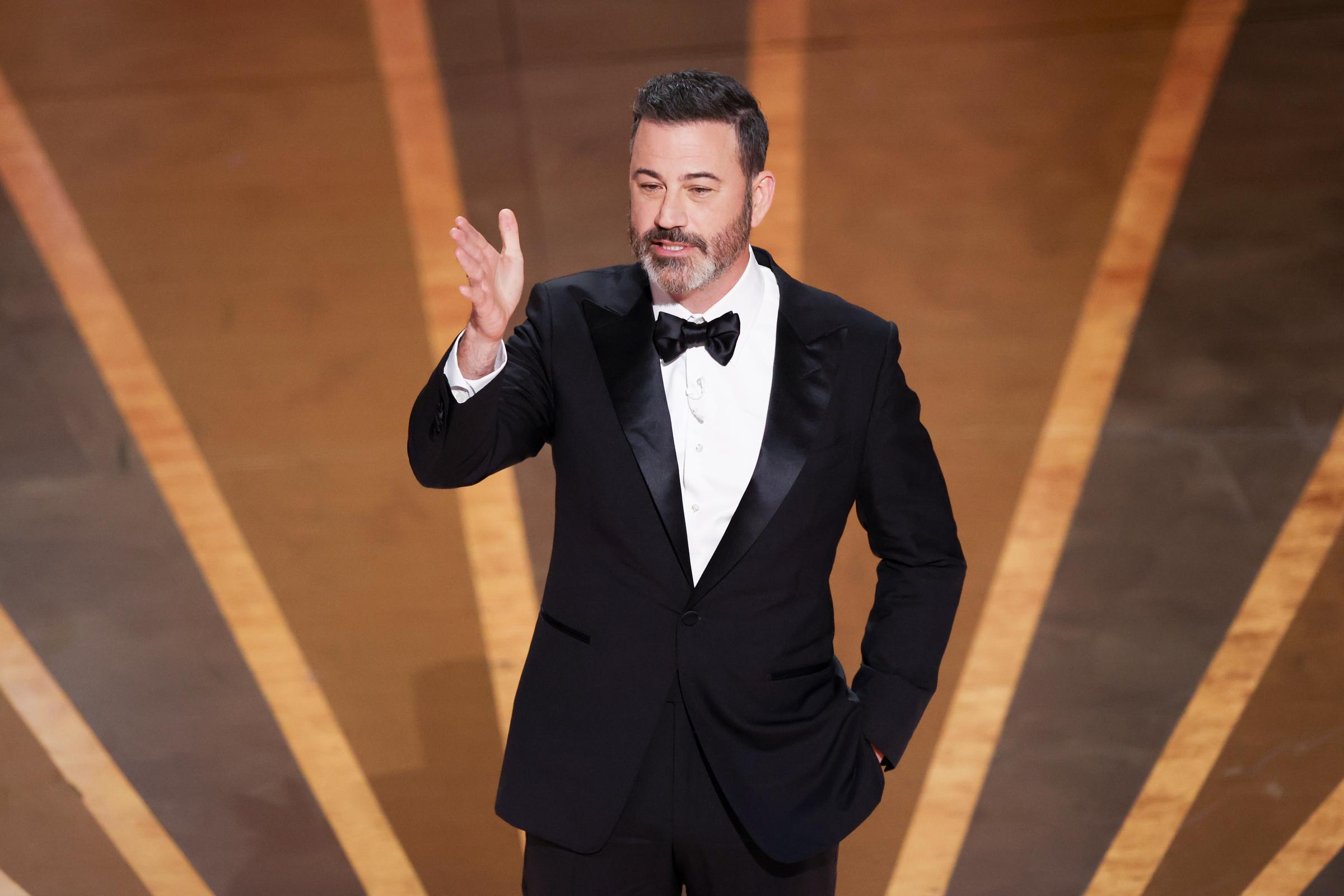 Jimmy Kimmel delivers his opening monologue at the 95th Academy Awards in the Dolby Theatre on March 12, 2023 in Hollywood, California | Source: Getty Images
