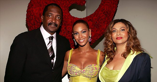 Beyonce Knowles with Matthew Knowles and Tina Knowles at the "Beyonce: Beyond the Red Carpet auction presented by Beyonce and her mother Tina Knowles along with the House of Dereon to benefit the VH1 Save The Music Foundation June 23, 2005 in New York City. The exhibition will showcase 18-24 costumes worn by Beyonce chronicling her film, television and video appearances. | Source: Getty Images