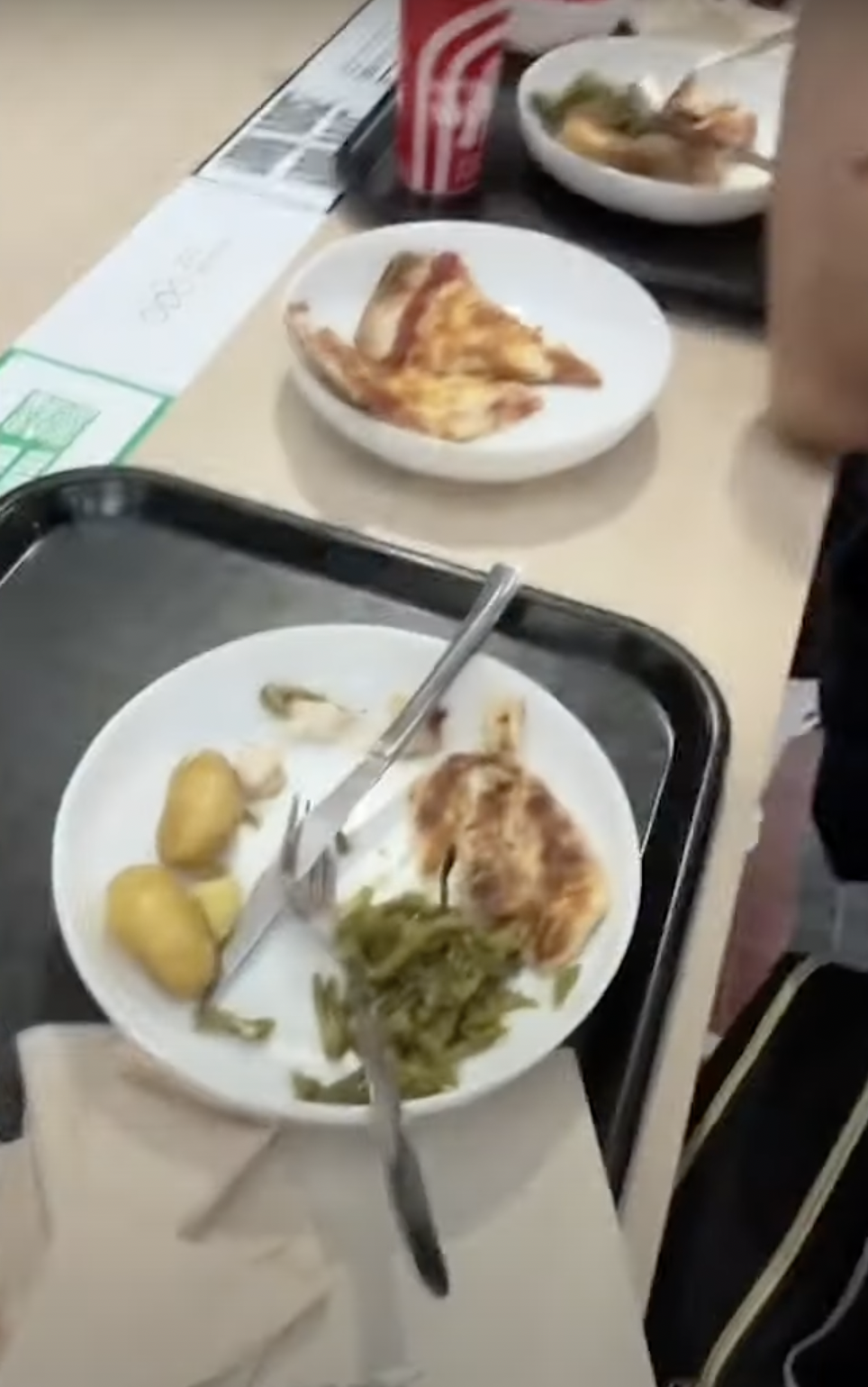 The food at the Paris Olympic Village in a clip uploaded on August 1, 2024 | Source: YouTube/New York Post