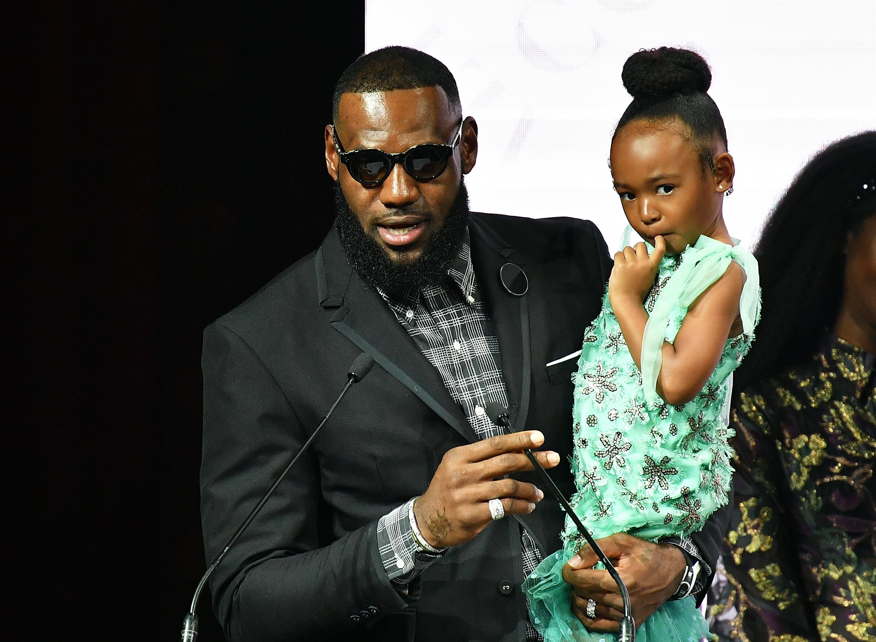 LeBron James, and daughter Zhuri James attend Harlem's Fashion Row during New York Fahion Week | Photo: Getty Image