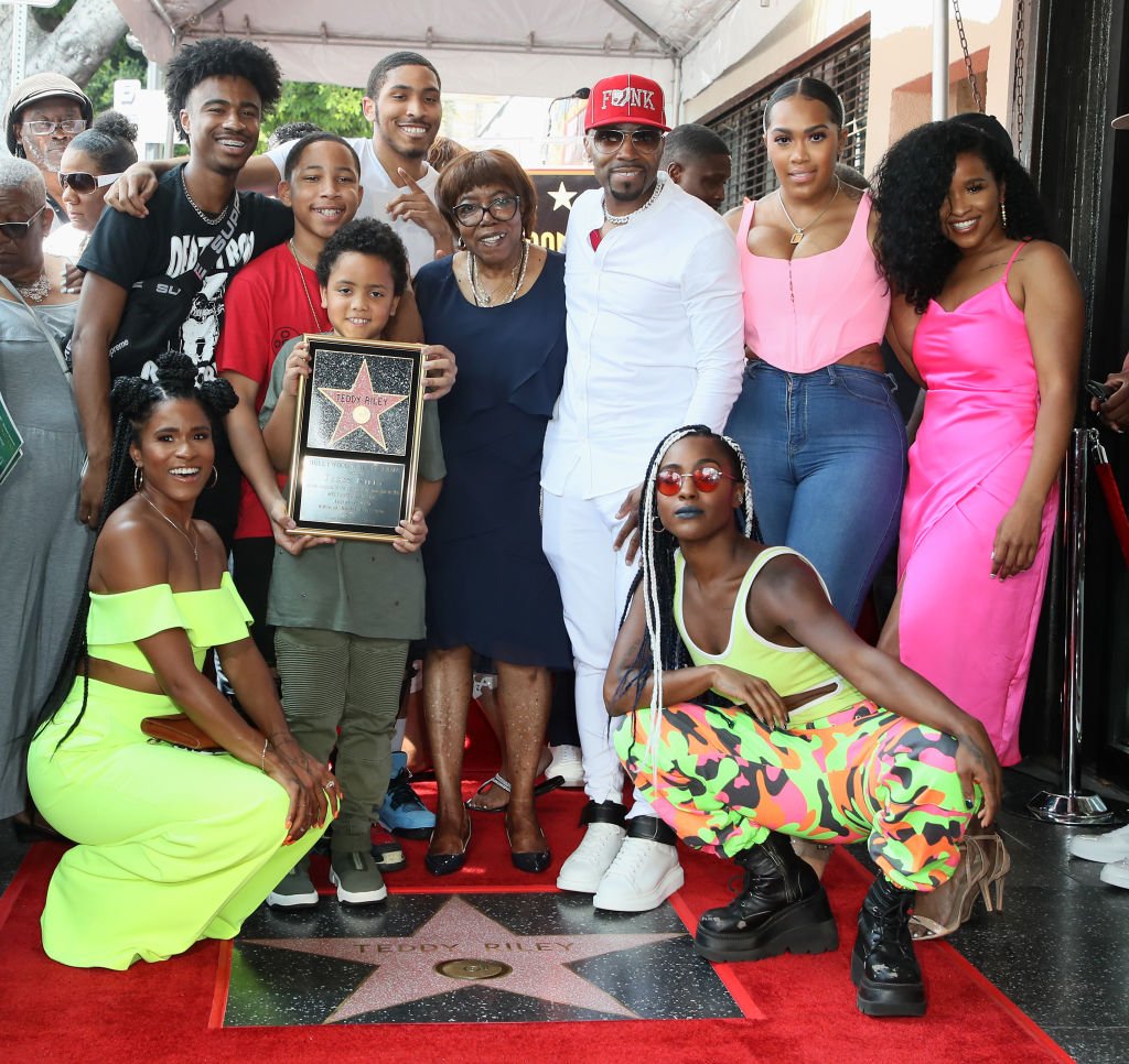 Teddy Riley and all his kids as he is honored with a Star on the Hollywood Walk of Fame on August 16, 2019 in Hollywood | Source: Getty Images