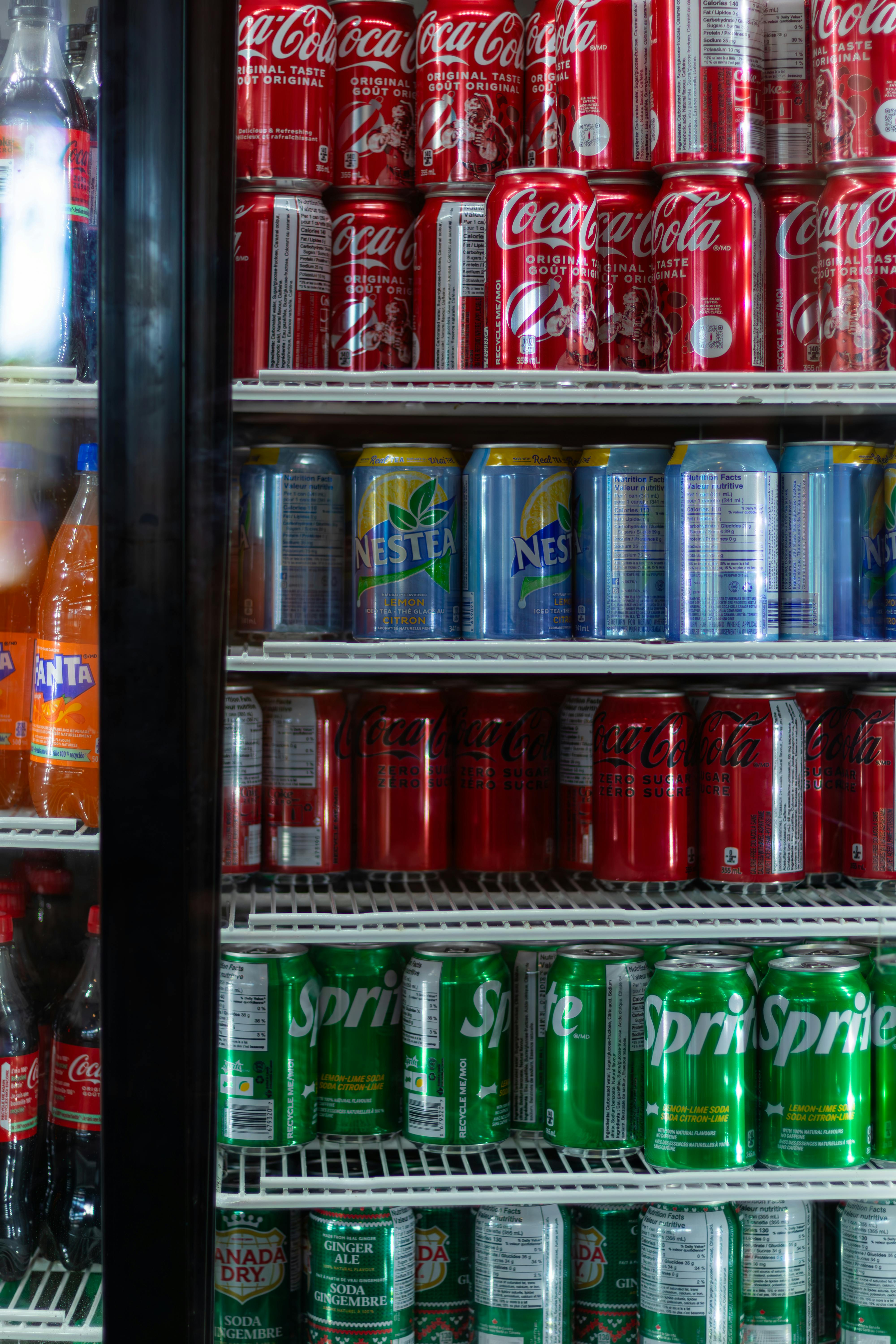 A refrigerator of carbonated drinks | Source: Pexels