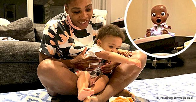 Serena Williams' baby Olympia ignores her 'daughter' Qai Qai, plays with a new toy in photo