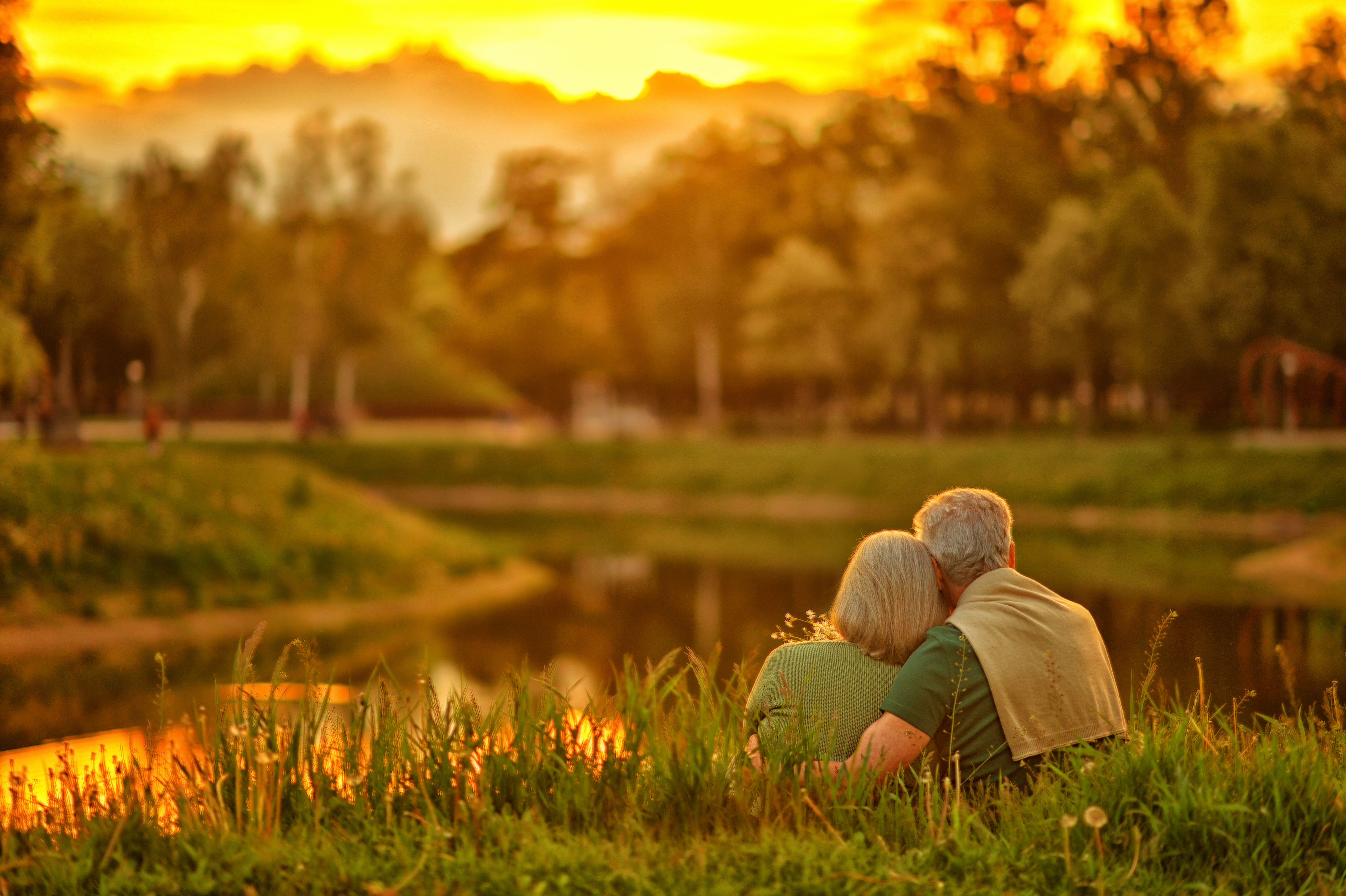 A senior couple in a park | Source: Shutterstock