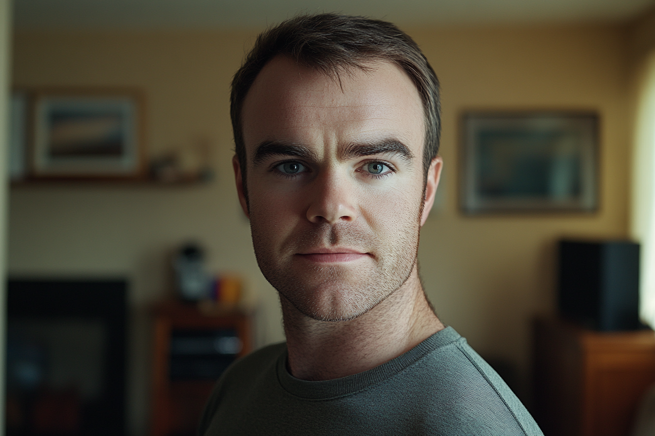 A man looking straight ahead | Source: Midjourney