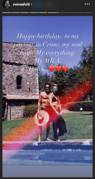 Capture d'écran de la story Instagram de Sveva Alviti | svevaalviti Capture d'écran de la story Instagram de Sveva Alviti | svevaalviti