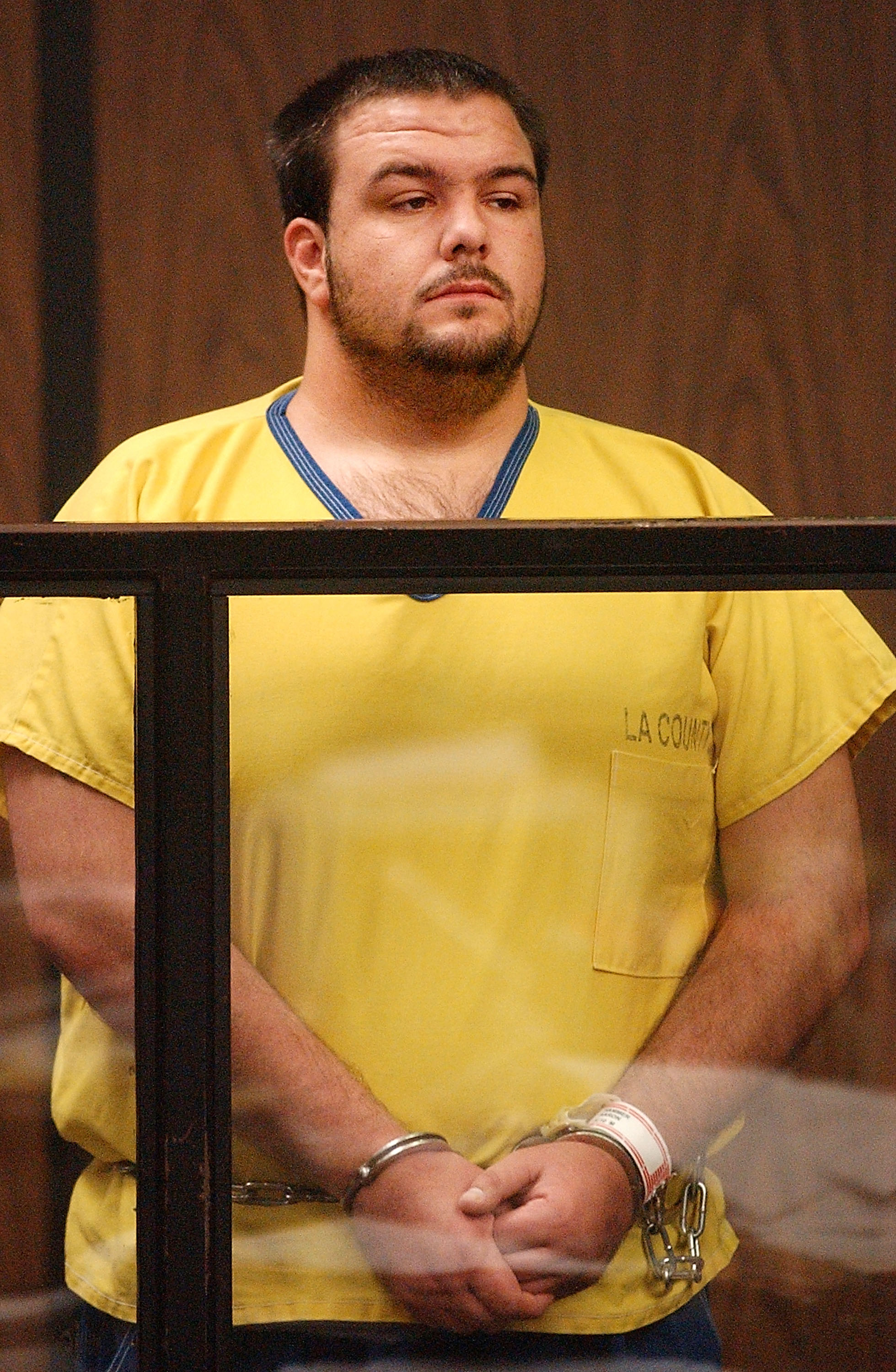 Aaron Michael Hammer, the accused in the Yetunde Price murder, in court on September 23, 2003, in Compton, California. | Source: Getty Images