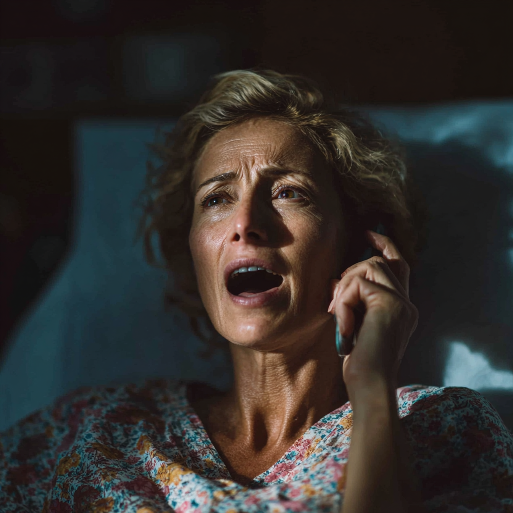 An angry woman on a call | Source: Midjourney