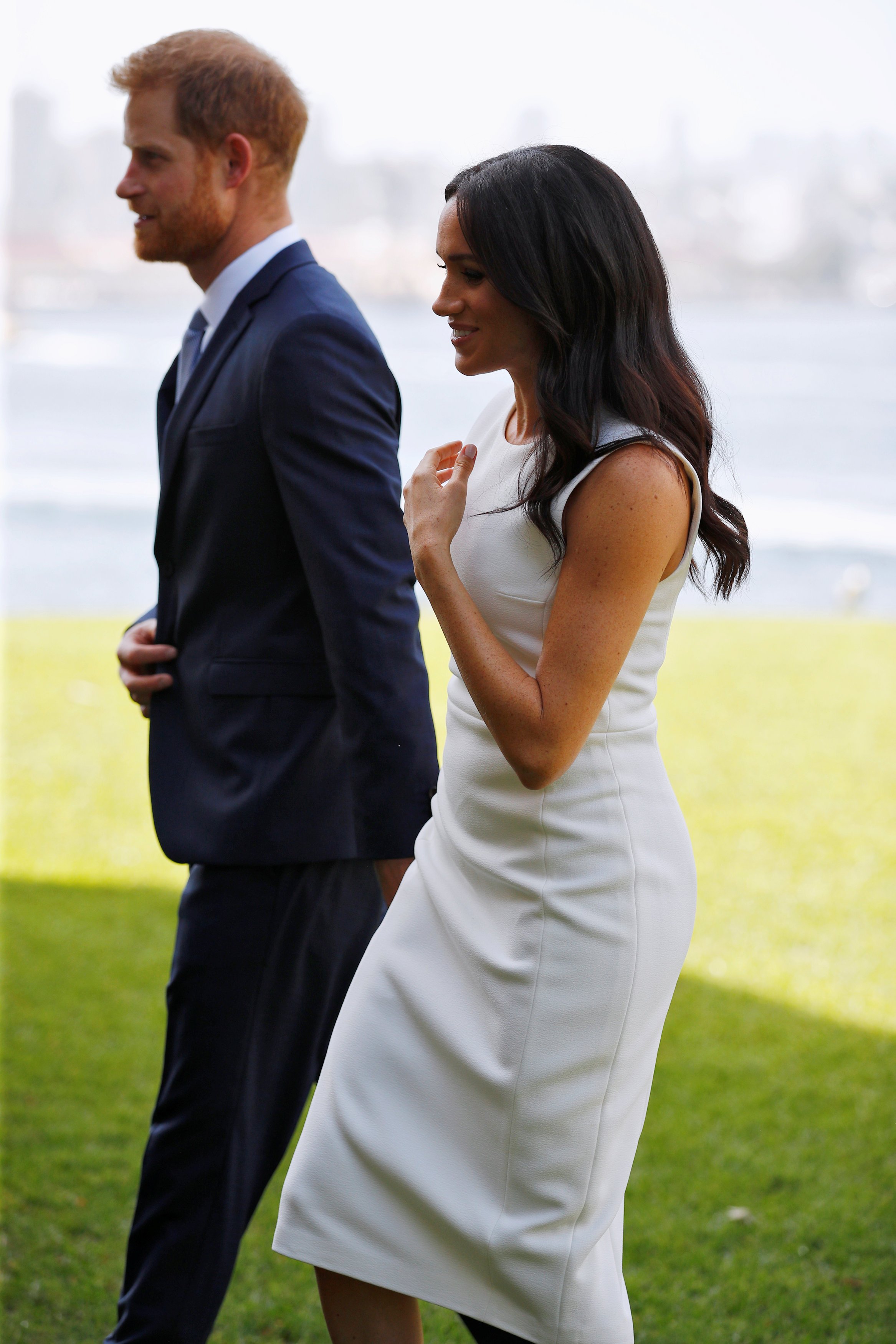 Prinz Harry, Herzog von Sussex, und Meghan, Herzogin von Sussex, nehmen am 16. Oktober 2018 an einer Willkommensveranstaltung im "Admiralty House" in Sydney, Australien, teil | Quelle: Getty Images