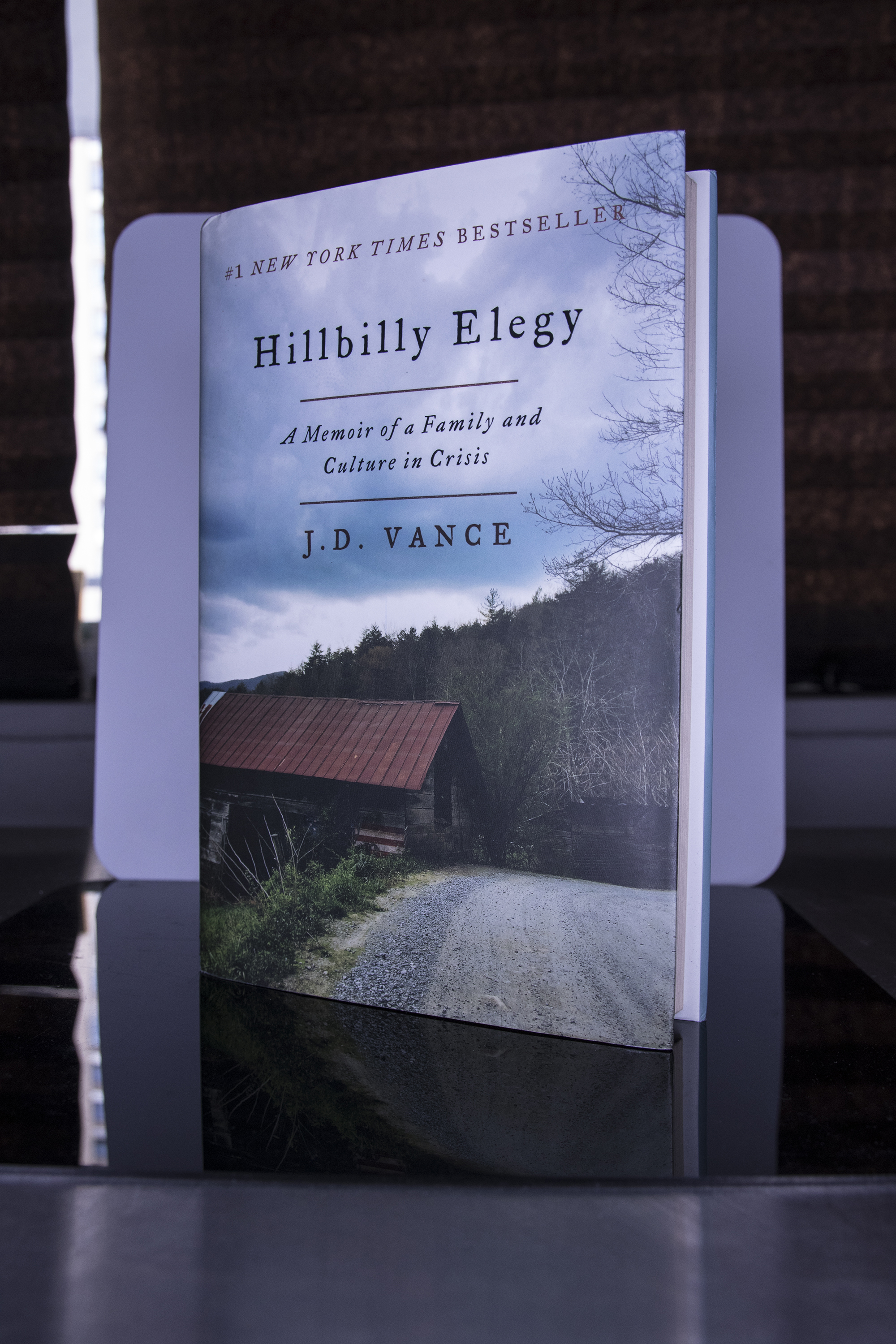 The book "Hillbilly Elegy" by author J.D. Vance on October 8, 2013, in New York City | Source: Getty Images