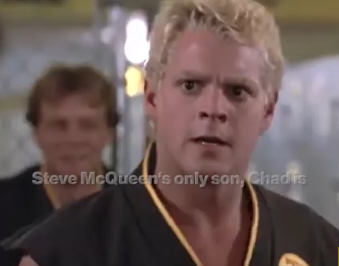 Chad McQueen in the film, "The Karate Kid," from a clip dated September 13, 2024 | Source: YouTube/@pagesix