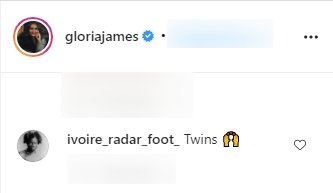 A fan's comment about Gloria James's Instagram post | Photo: Instagram/gloriajames