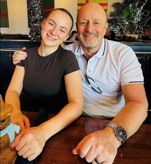Lucy Harrison and her father, Kris Harrison, pictured together in a photograph shared in a post dated February 11, 2026. | Source: Facebook/The Mirror