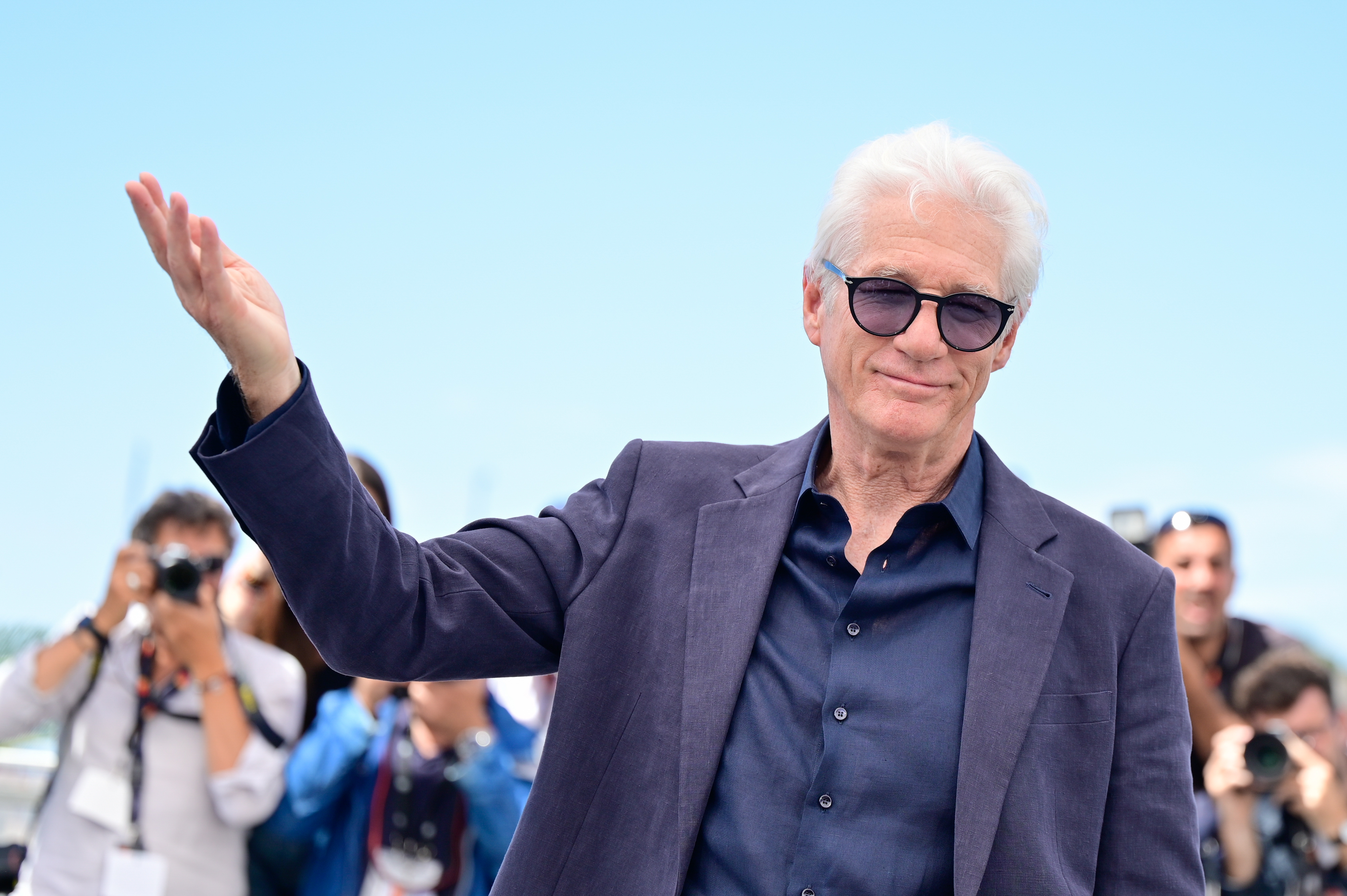 Richard Gere smiles during the "Oh, Canada" Photocall at the 77th annual Cannes Film Festival on May 18, 2024. | Source: Getty Images