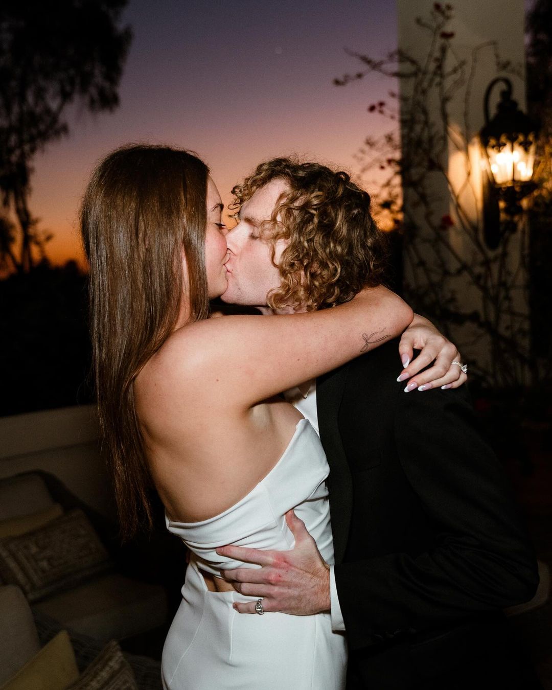 Karsen Liotta and Justin Hall celebrating their engagement with a kiss posted on October 28, 2024 | Source: Instagram/karsen_liotta