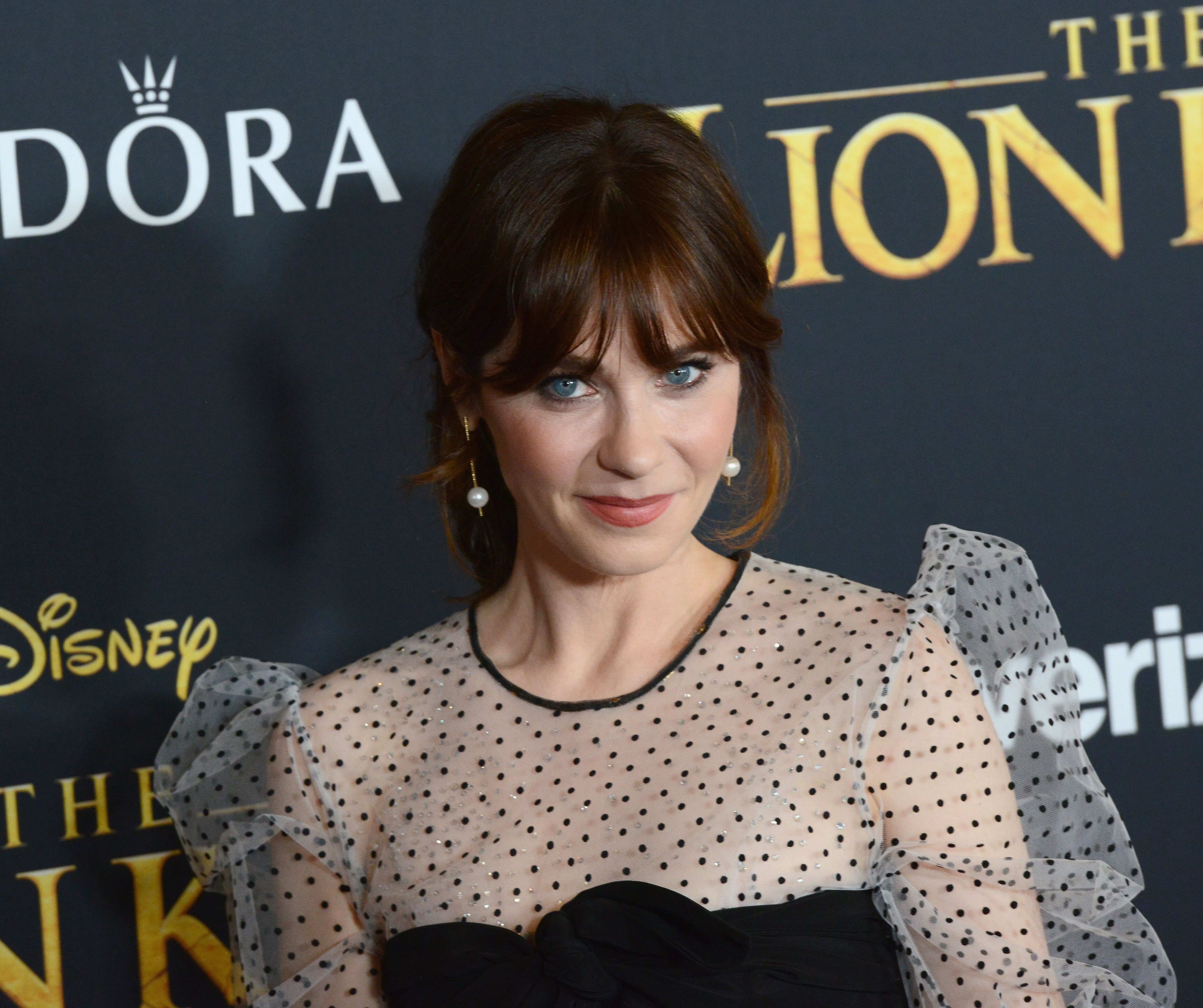 Zooey Deschanel at the The Lion King premiere held at Dolby Theatre on July 9, 2019, in Hollywood, California | Photo: Albert L. Ortega/Getty Images