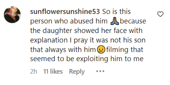 A fan's comment on K.C. Amos' post about John Amos' health and wellbeing on June 9, 2023 | Source: Instagram/k.c.amos