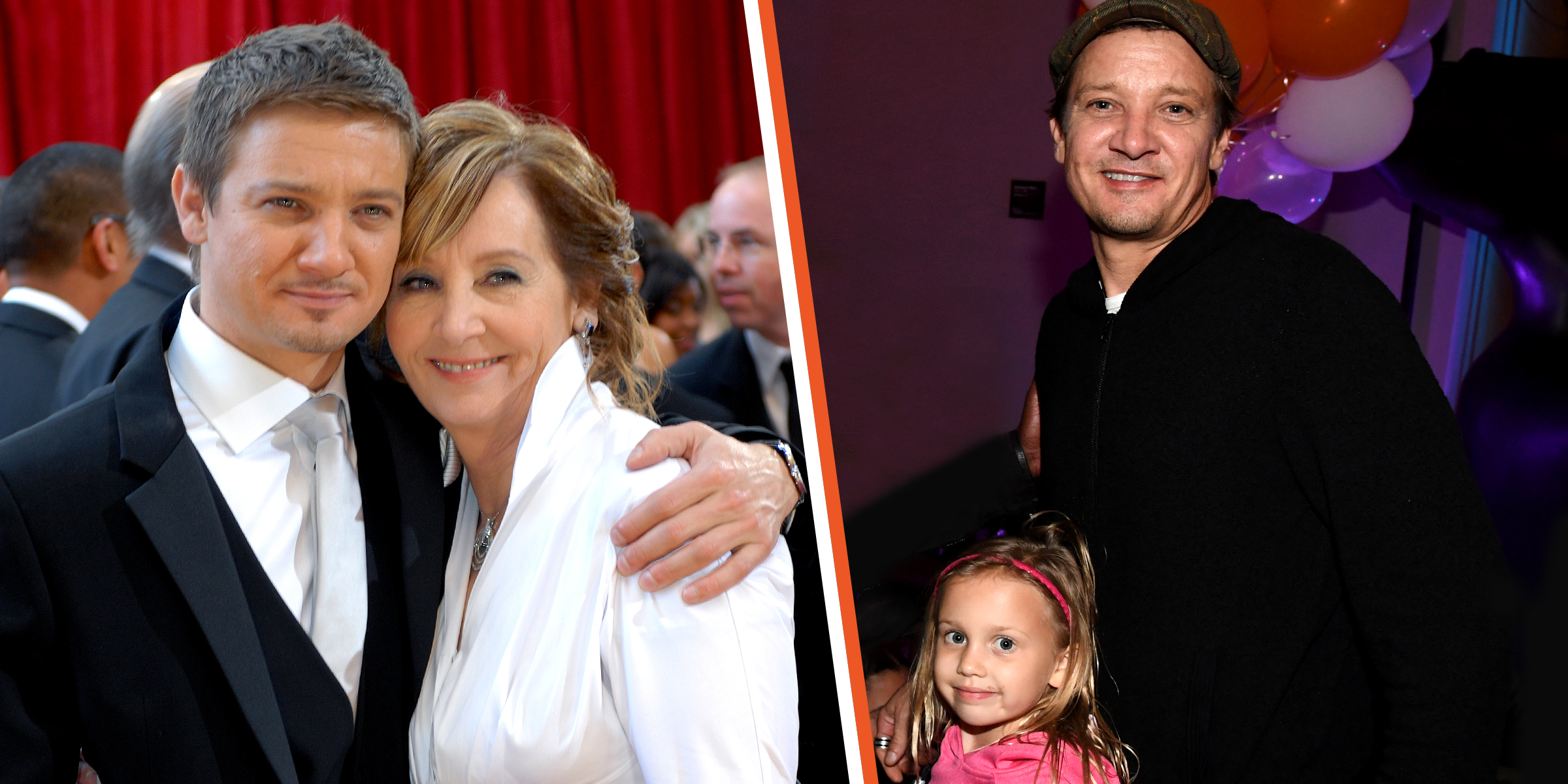 Jeremy Renner and his mom, Valerie Renner, at the 2010 Academy Awards. | Ava Berlin Renner with her dad, Jeremy Renner attend a festival in November 2019. | Source Getty Images