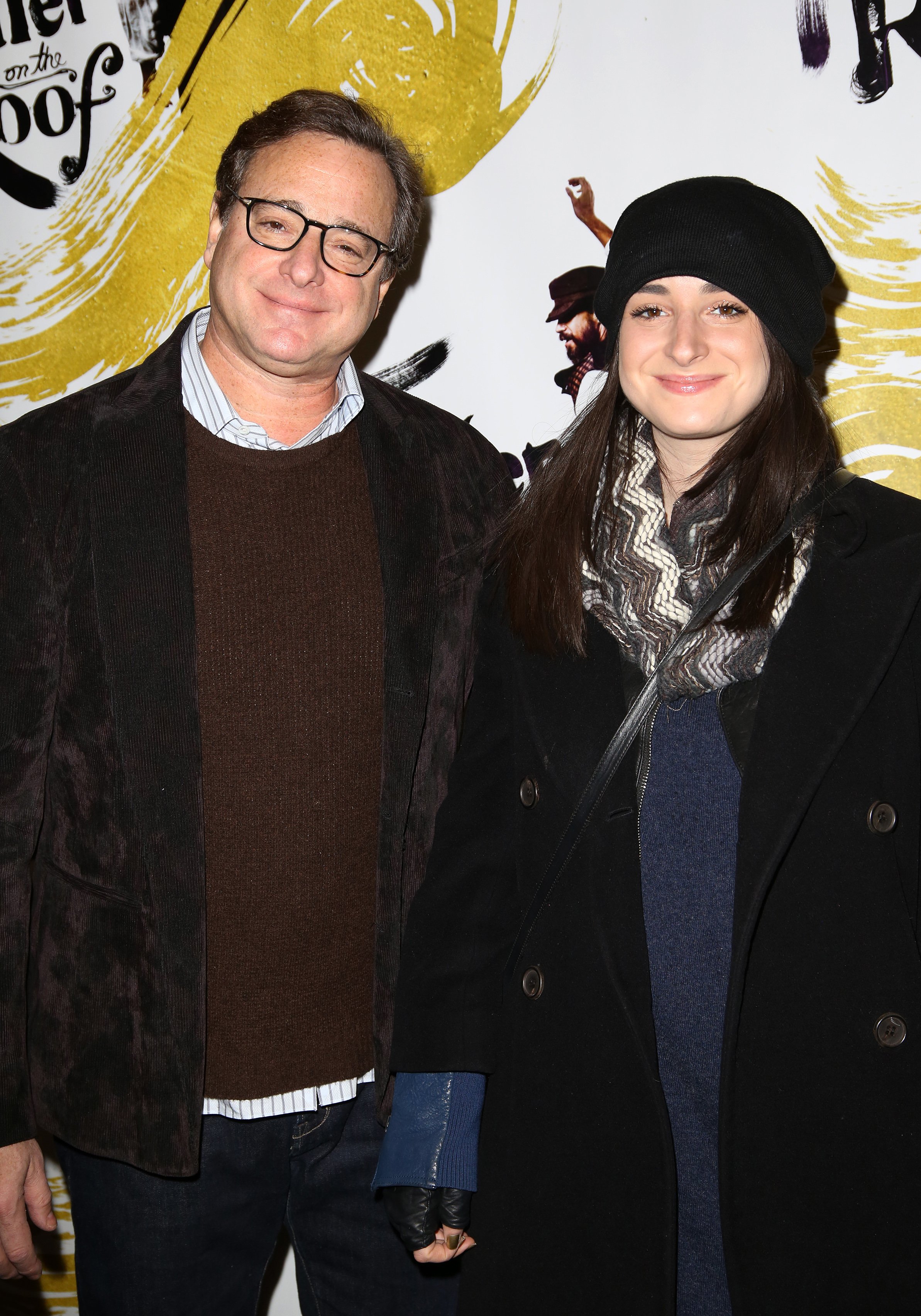 Bob Saget and Lara Saget at the Broadway opening night performance of "Fiddler On The Roof" on December 20, 2015 | Source: Getty Images