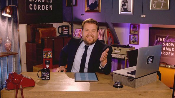 James chats with guests from his garage on "The Late Late Show with James Corden," scheduled to air Tuesday, May 5, 2020. | Photo: Getty Images