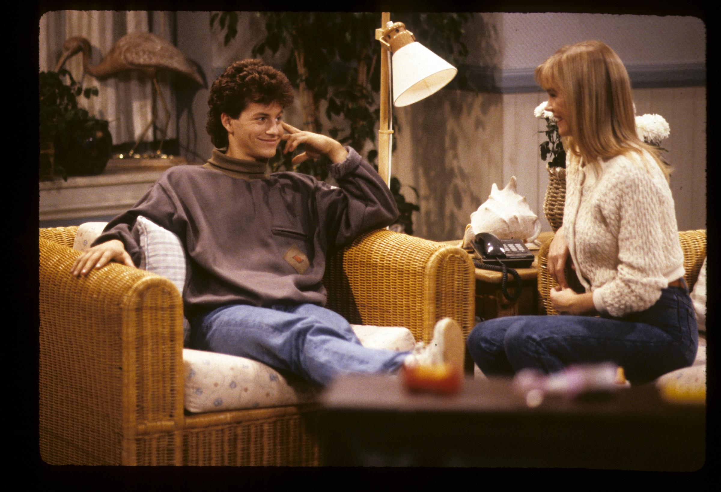 Julie McCullough and Kirk Cameron for "Growing Pains" in 1989 | Source: Getty Images