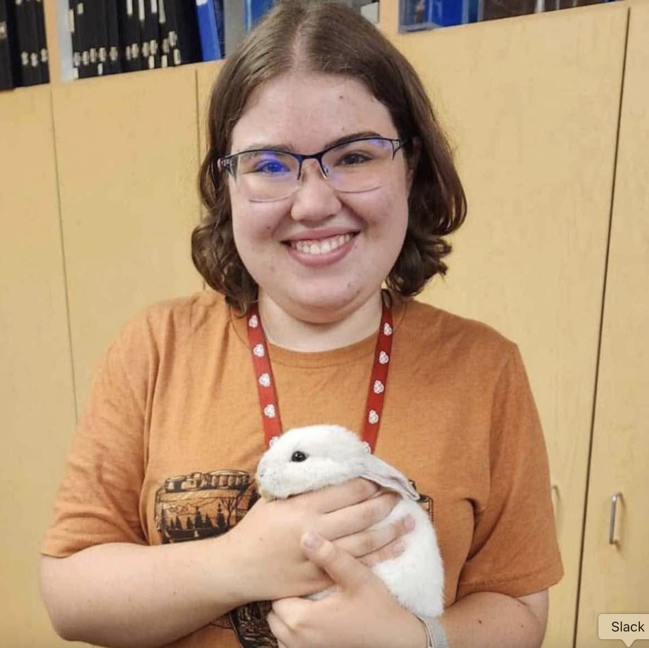 Serena Bennett is pictured with a rabbit, dated May 21, 2025 | Source: Facebook/Lakelowellanimalrescue