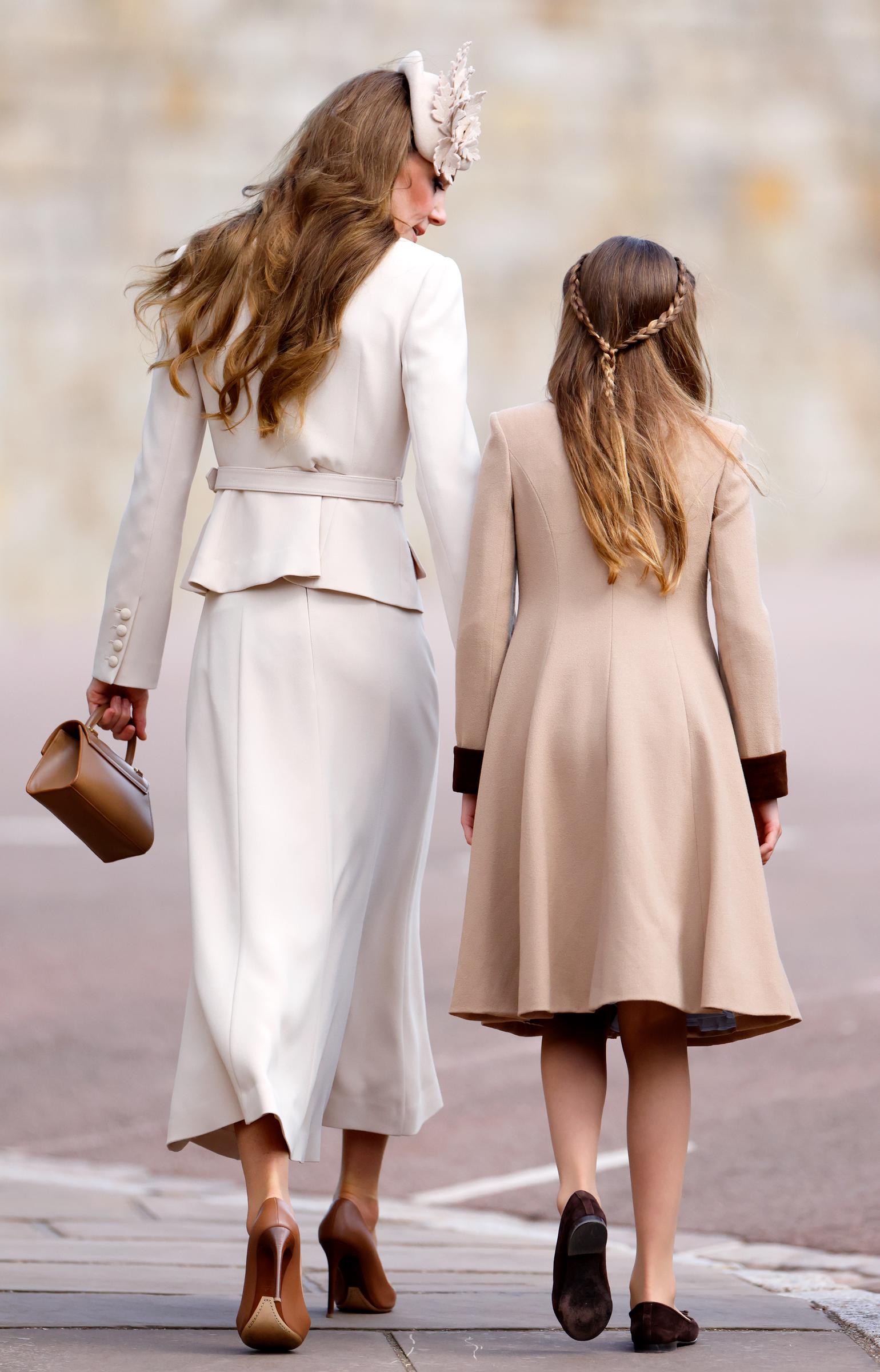 Catherine, Princess of Wales and Princess Charlotte of Wales attend the traditional Easter Sunday Mattins Service at St George's Chapel, Windsor Castle on April 5, 2026 | Source: Getty Images