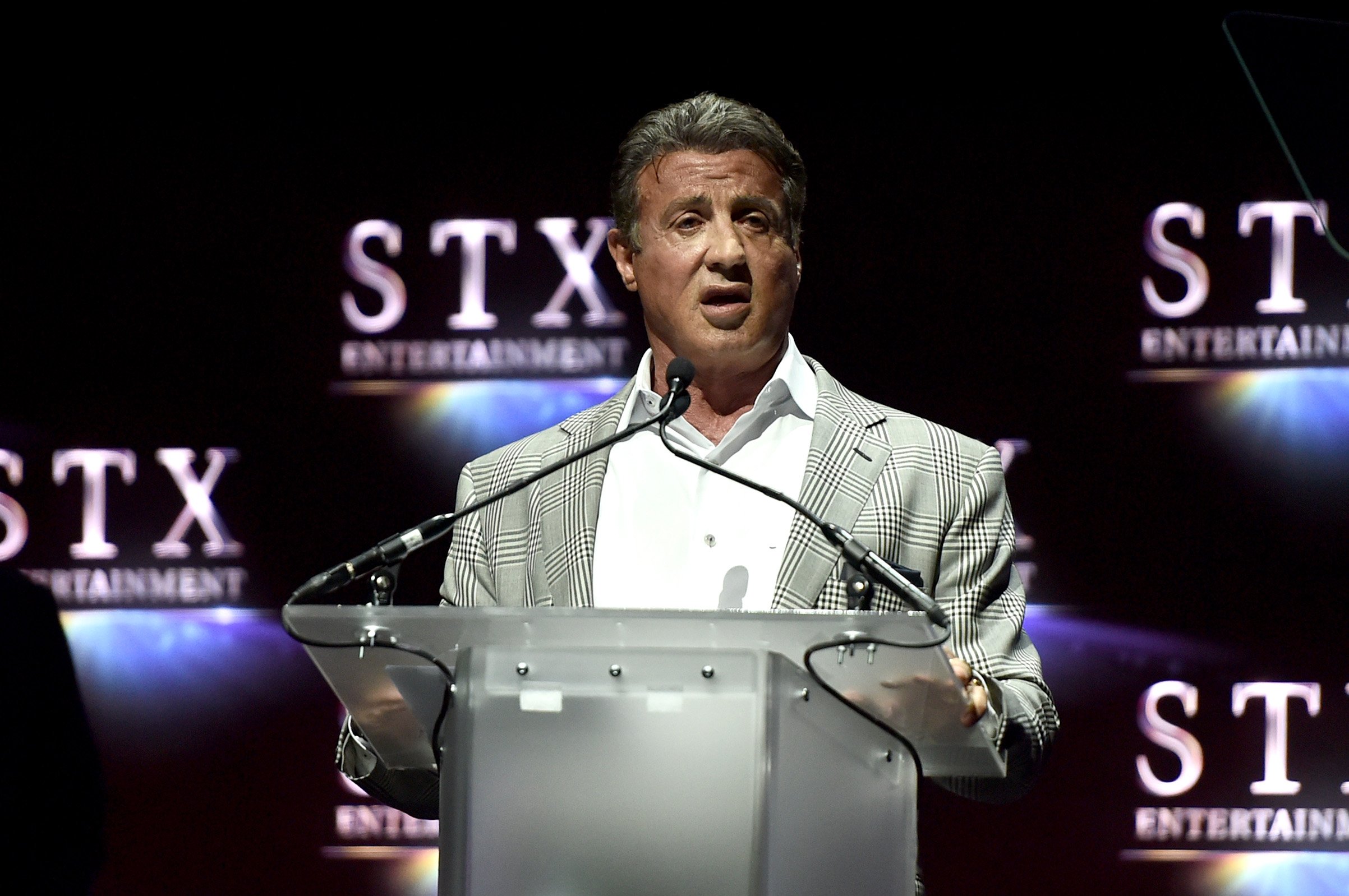 Sylvester Stallone speaks onstage at CinemaCon 2016 The State of the Industry: Past, Present and Future and STX Entertainment Presentation at The Colosseum at Caesars Palace during CinemaCon, on April, 12, 2016 in Las Vegas, Nevada | Photo: Getty Images