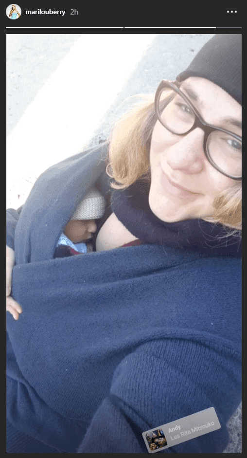 Marilou Berry avec son fils. l Source: Instagram story / Marilou Berry Marilou Berry avec son fils. l Source: Instagram story / Marilou Berry