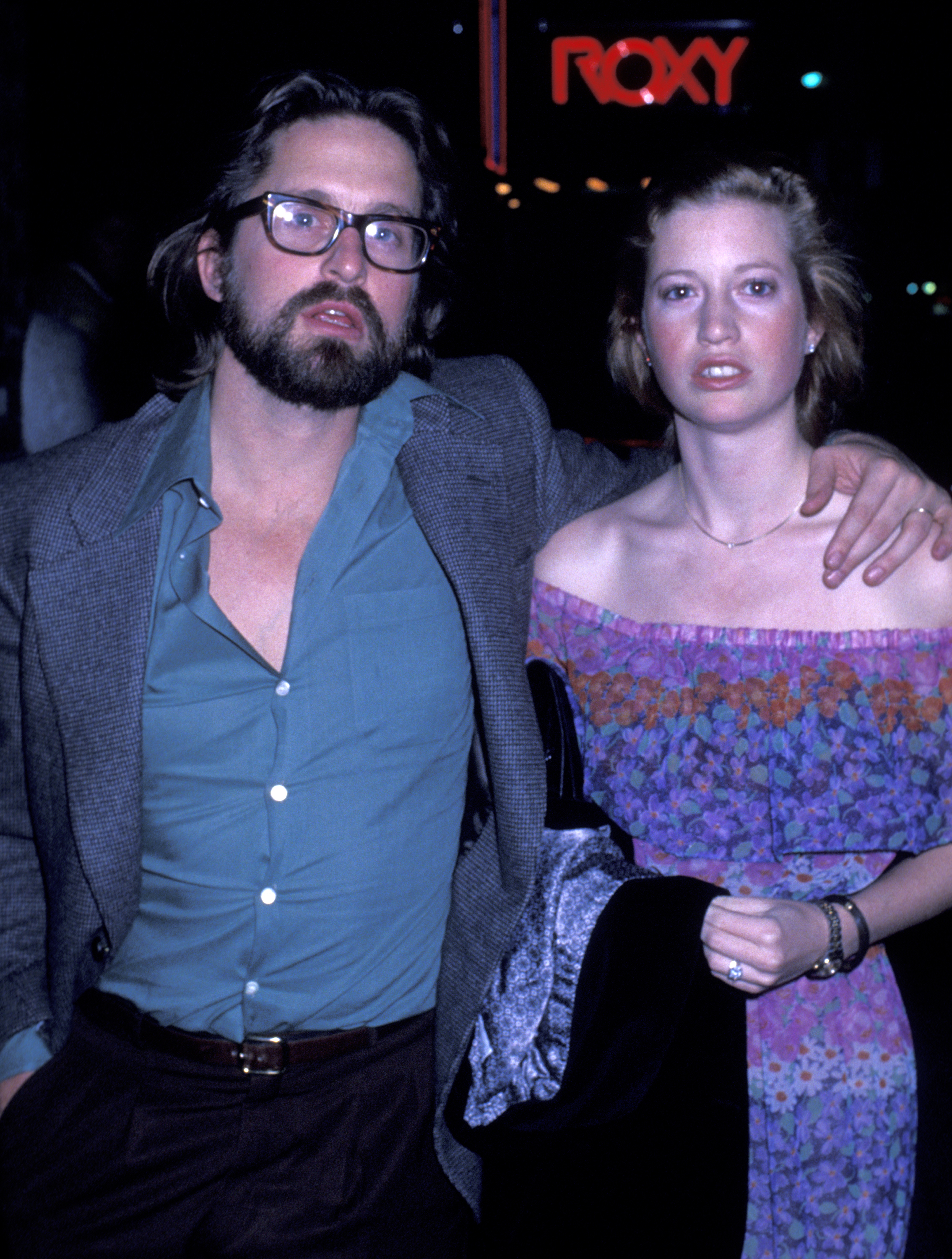 Michael and Diandra Douglas attend ABC TV Cerebral Palsy Telethon Benefit party on February 4, 1978, in Los Angeles, California. | Source: Getty Images