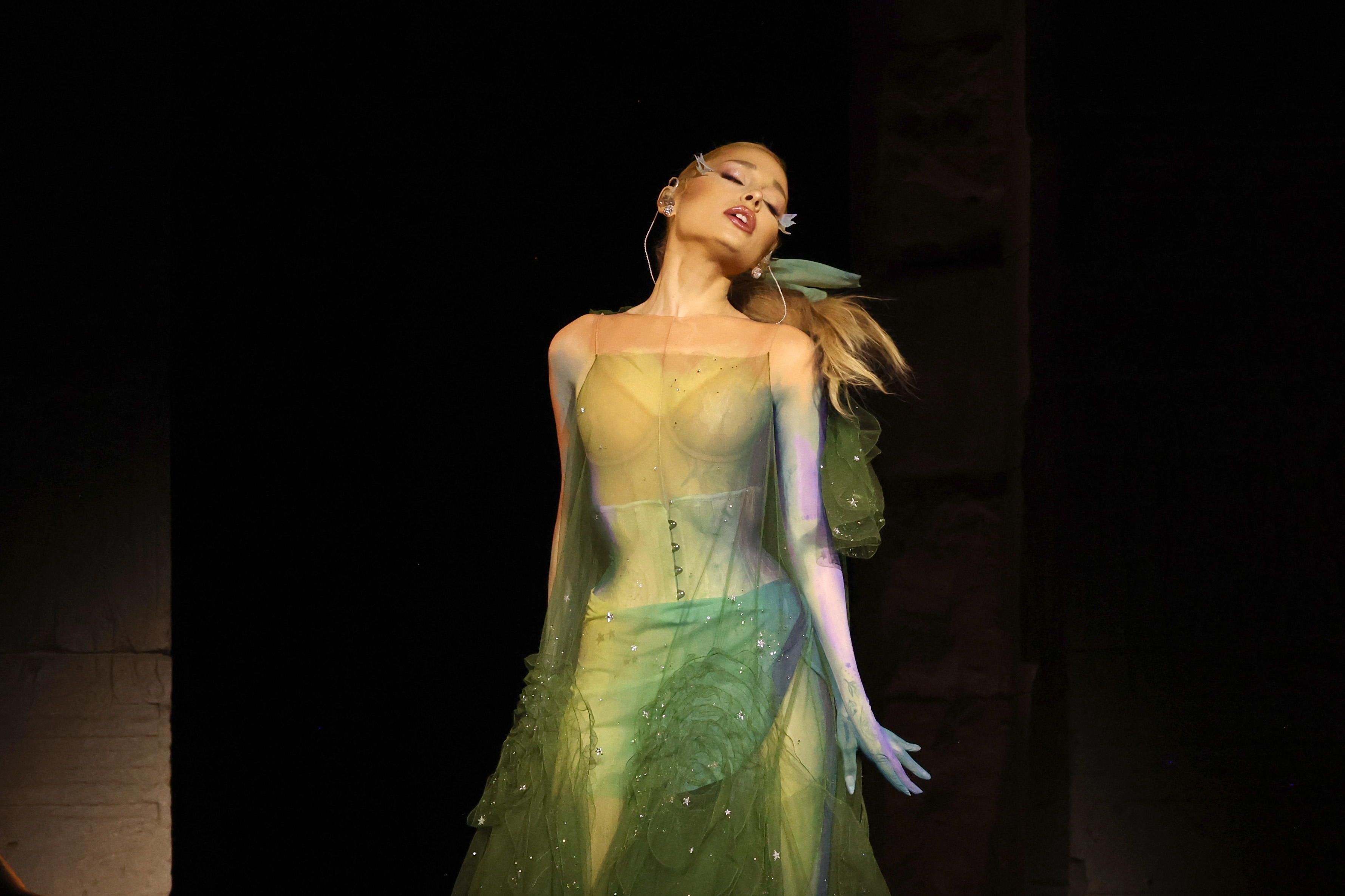 Ariana Grande performs onstage during The 2024 Met Gala Celebrating "Sleeping Beauties: Reawakening Fashion" at The Metropolitan Museum of Art in New York City, on May 6, 2024 | Source: Getty Images