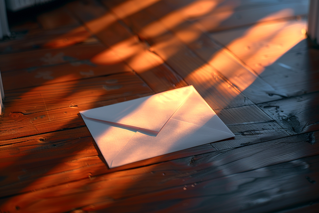 An envelope on the floor | Source: Midjourney