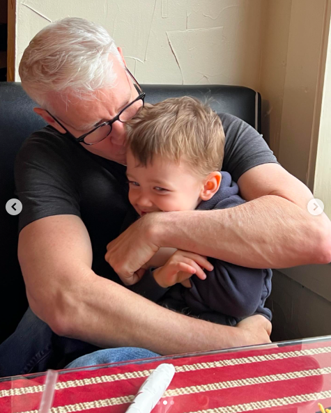 Anderson Cooper showering Wyatt Maisani-Cooper with love. | Source: Instagram/andersoncooper
